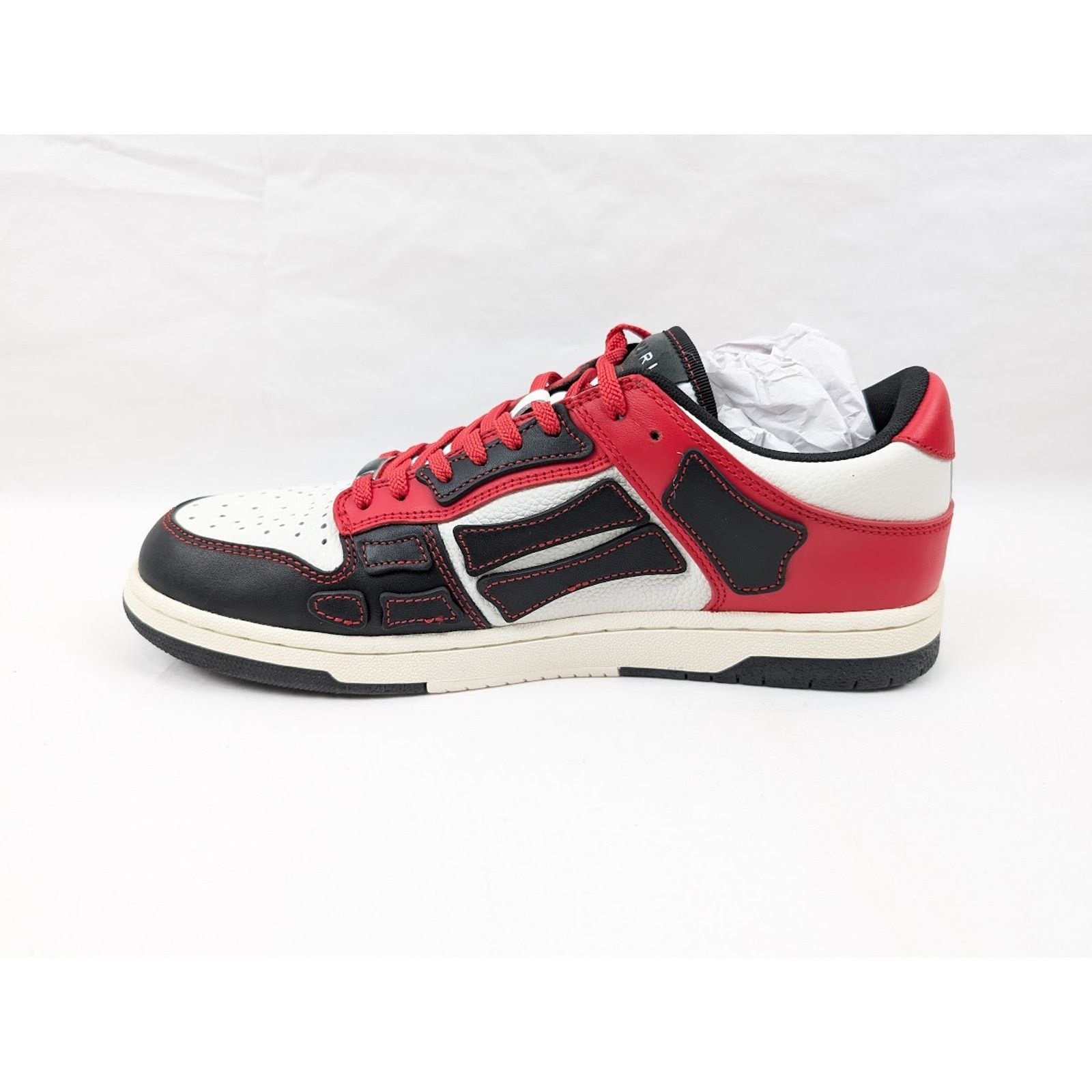 Amiri o1rshd1 Skeleton Low-Top Sneakers in Black/Red Size US 10 / EU 43 - 10 Thumbnail