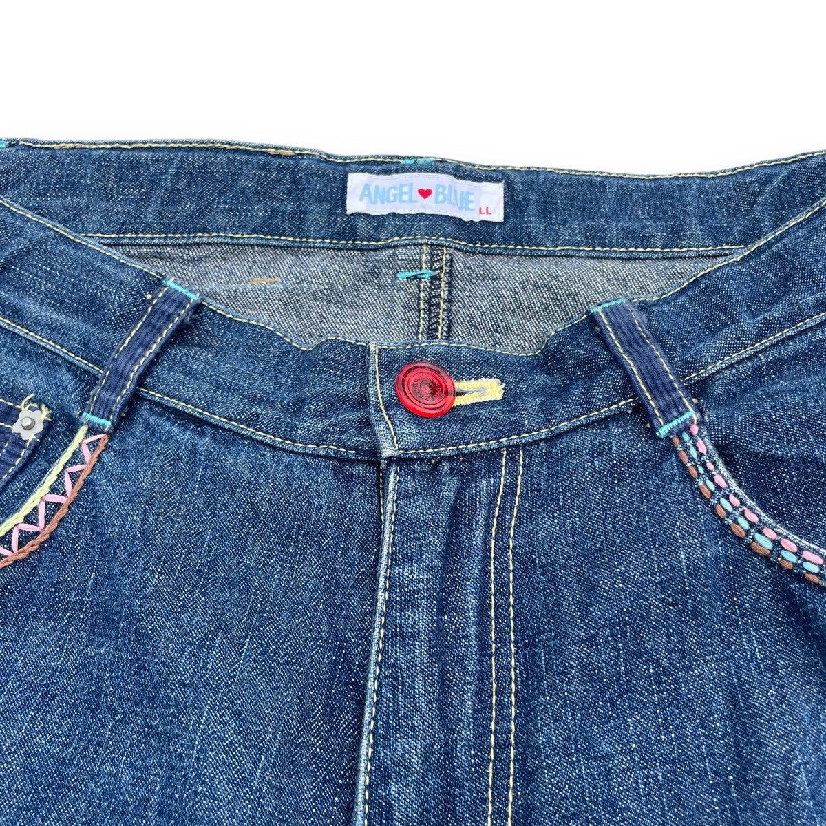 Angel Blue × Hysteric Glamour × Japanese Brand ANGEL BLUE CORDUROY POCKET PATCHWORK DENIM PANTS Size 28" / US 6 / IT 42 - 10 Thumbnail