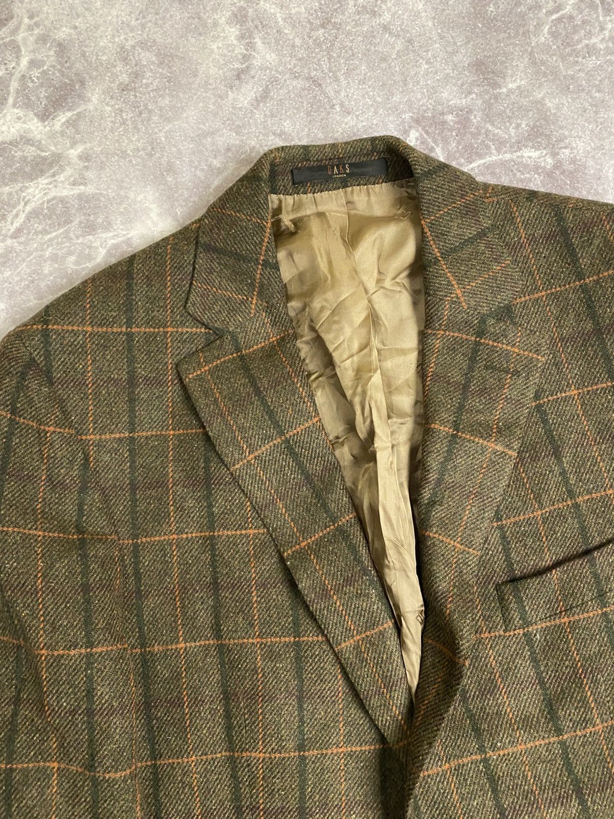 DAKS Daks London Vintage Checkered Wool Blazer Luxury British 54 Size 44R - 5 Thumbnail