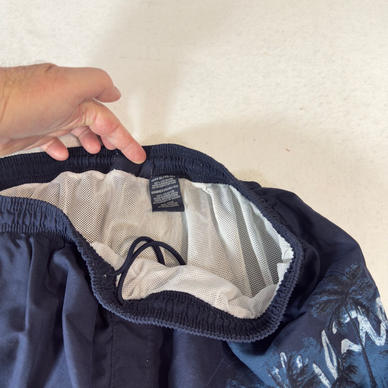 Puritan Puritan Men XL 40/42 Swim Trunk Navy White Sand Resort Print Size US 40 / EU 56 - 9 Thumbnail