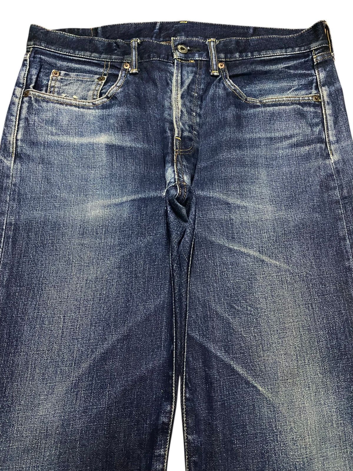 Japanese Brand Vintage Japan Brand Green Label Button Donut Button Fly Jean Size US 34 / EU 50 - 3 Thumbnail