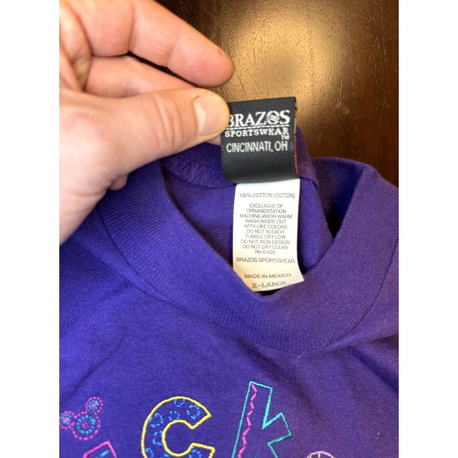 Mickey Unlimited VINTAGE Mickey Unlimited Disney World Florida Purple T-Shirt XL Men Mickey Mouse Short Sleeve Crew Neck Embroidered Logo 90s Theme Park Cartoons Size US XL / EU 56 / 4 - 5 Thumbnail
