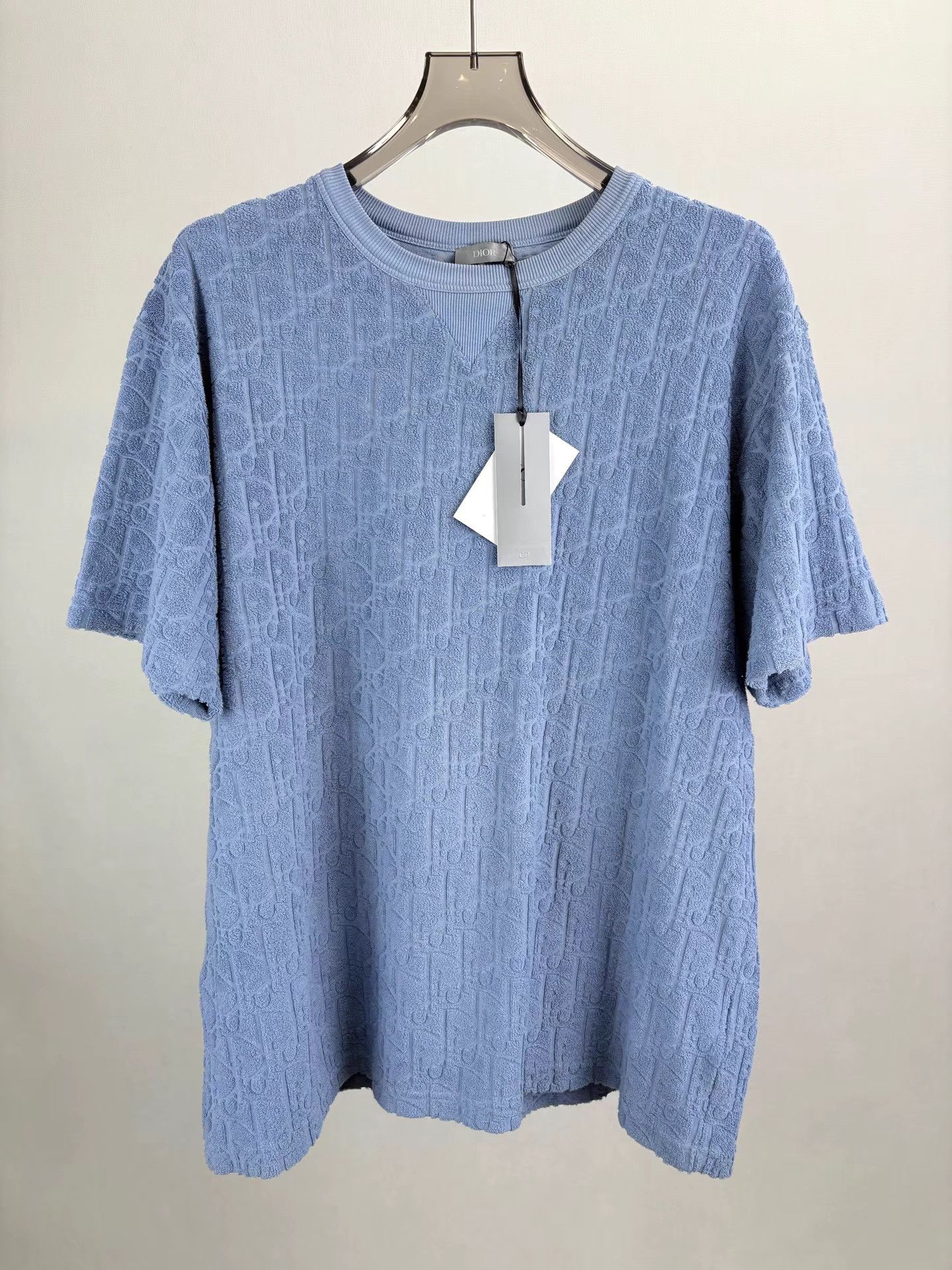 Dior DIOR Dusty Blue Towel Short Sleeve K1 Size US XL / EU 56 / 4 - 1 Thumbnail