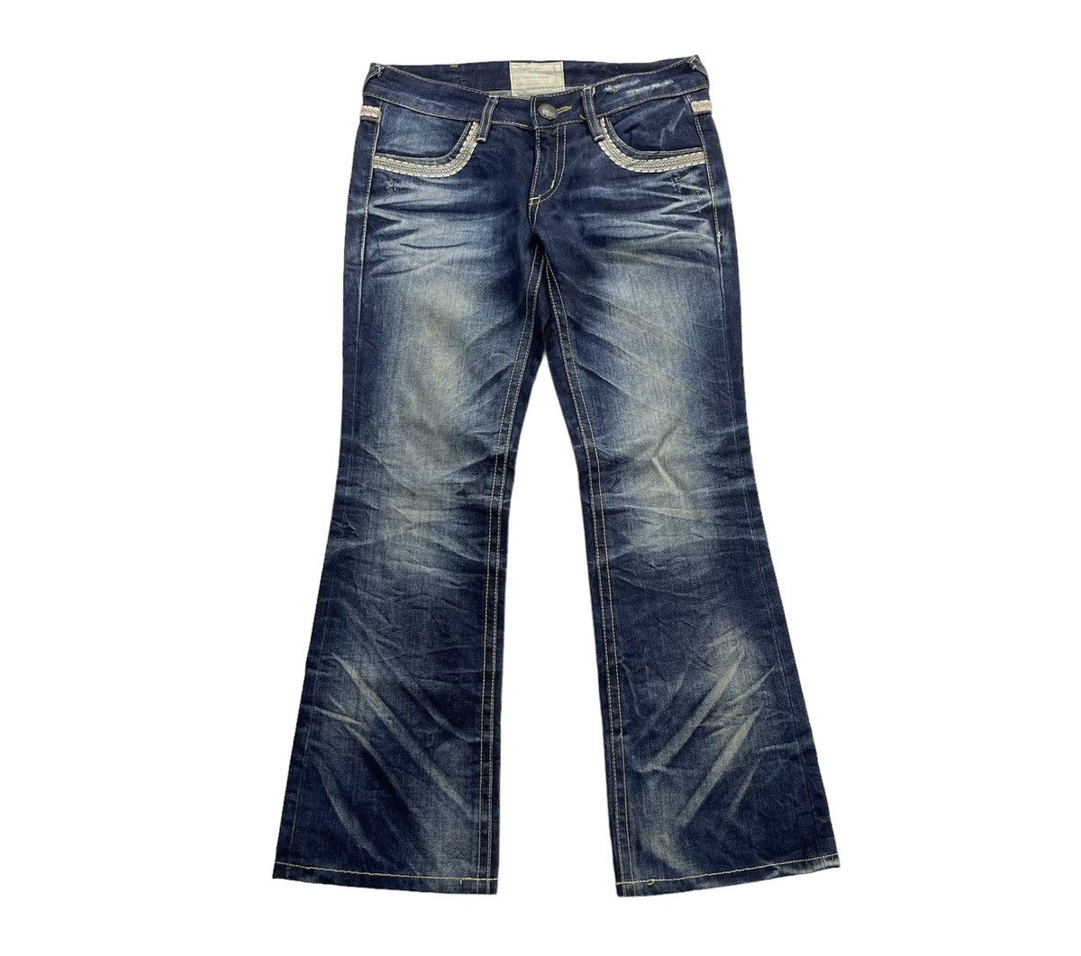 20471120 × If Six Was Nine × Japanese Brand Lolita Yoshitomo Nara Claw Mark Flare Denim Pant Size 32" / US 10 / IT 46 - 1 Thumbnail