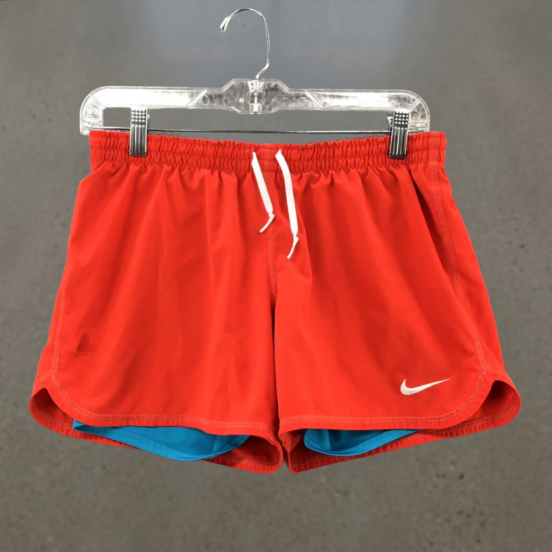 Nike Nike Dri-Fit Athletic Shorts Womens S Orange Red Mid Rise Elastic Waist Size 28" / US 6 / IT 42 - 1 Thumbnail