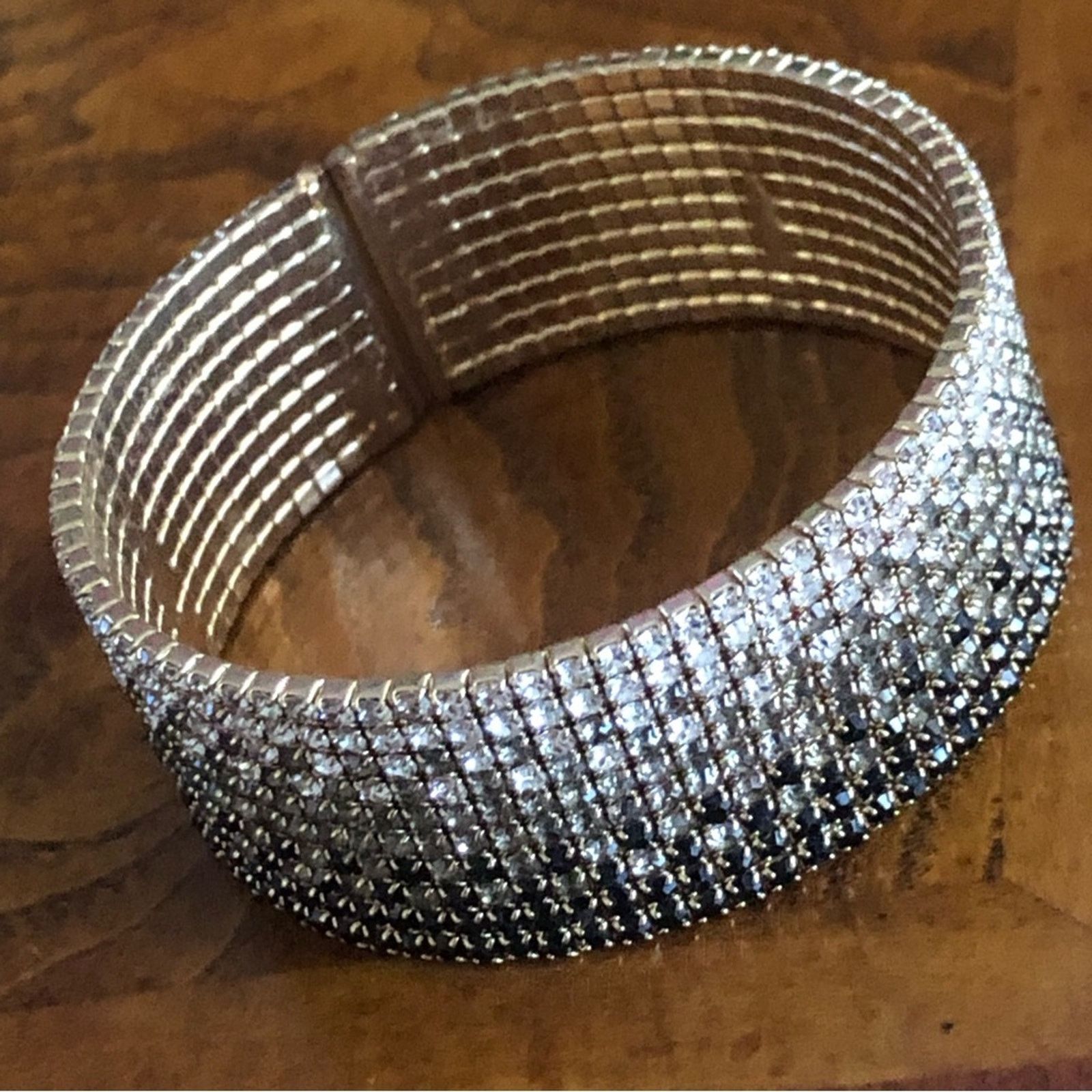 Jewelry Ombré rhinestone crystal cuff bracelet Size ONE SIZE - 1 Thumbnail