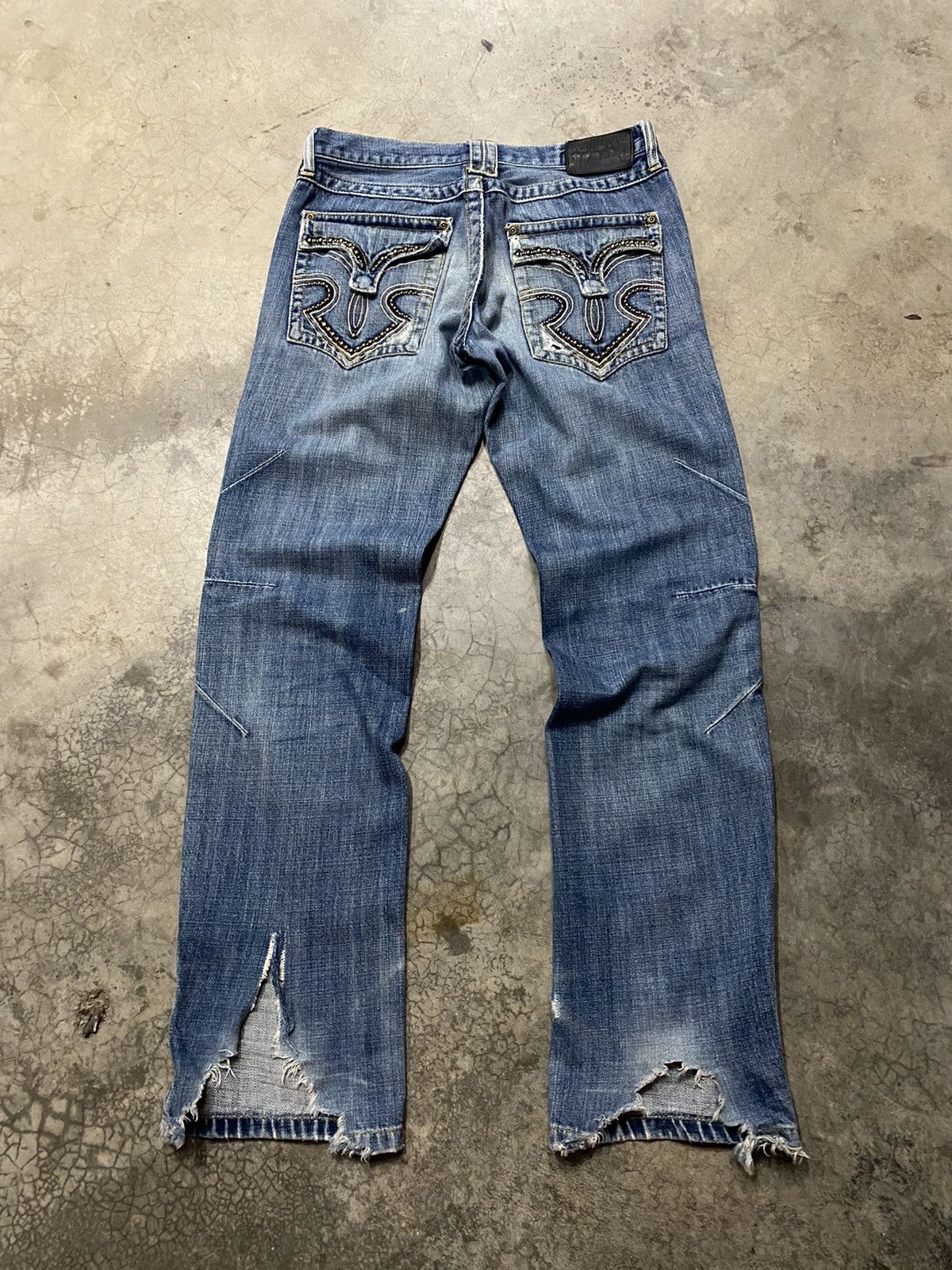 Japanese Brand × Nicole Club × Tornado Mart Japanese Monsieur Nicole Ripped Distressed Jeans p129 Size US 30 / EU 46 - 1 Thumbnail