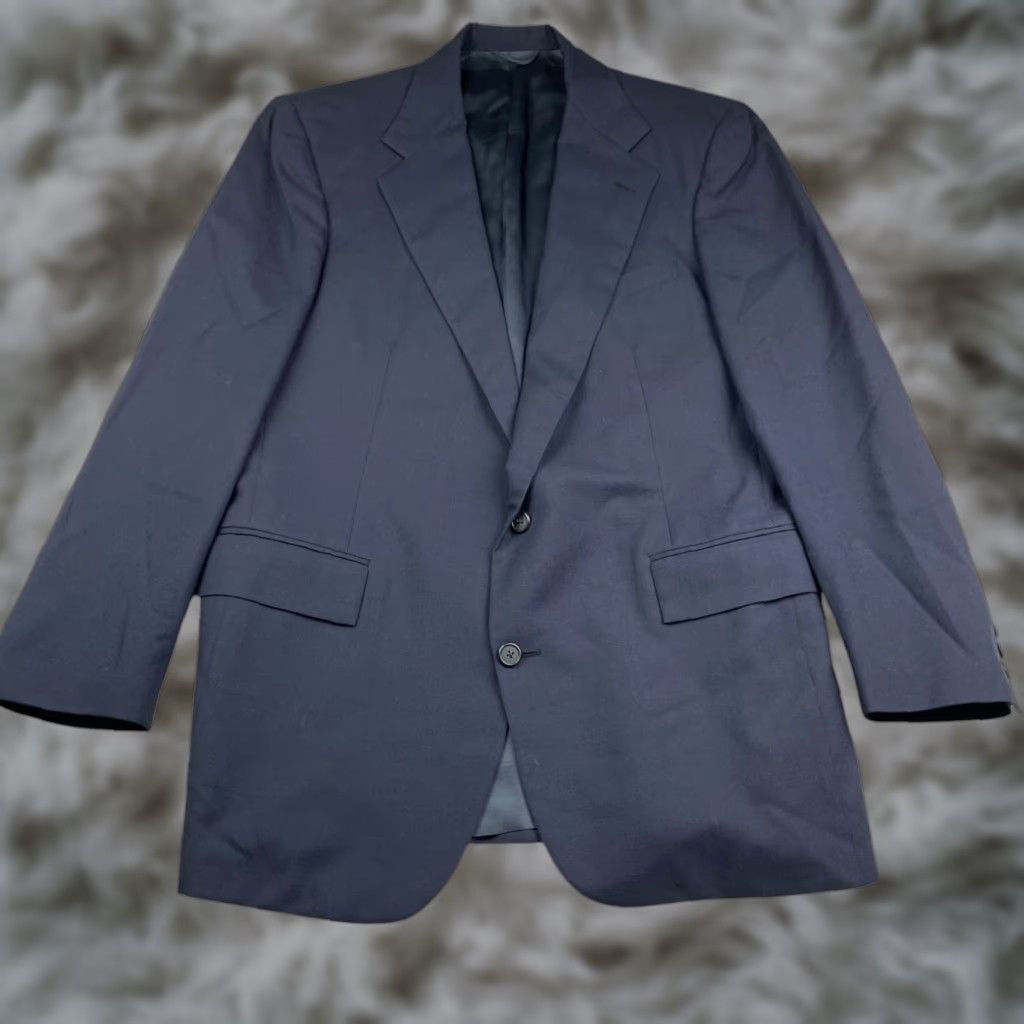 Polo Ralph Lauren VINTAGE Polo Ralph Lauren Blazer Men 43 Long Navy Blue 100% Wool 2-Button Three-Button Notch Lapel Three-Button Single-Breasted Jacket Coat/Blazer Size US XL / EU 56 / 4 - 1 Thumbnail