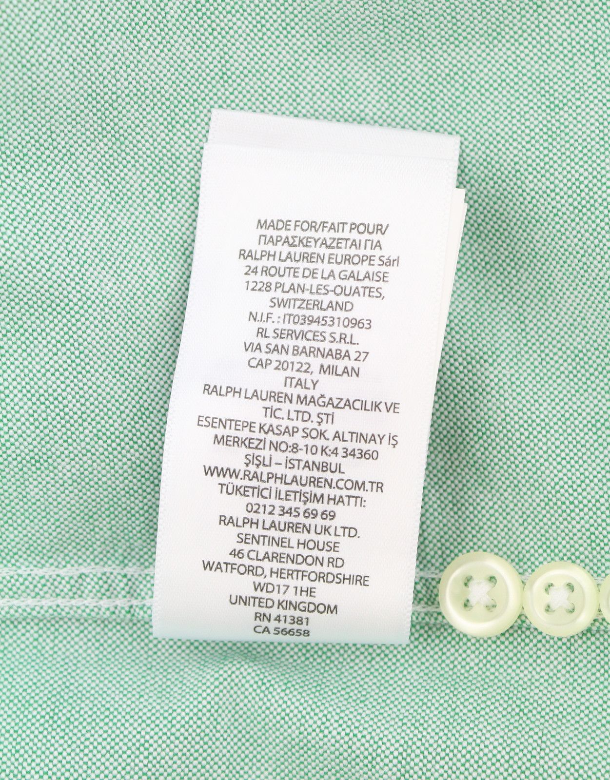 Ralph Lauren L Green Button-Down Neck Custom Fit Logo 87035 Size US L / EU 52-54 / 3 - 10 Thumbnail