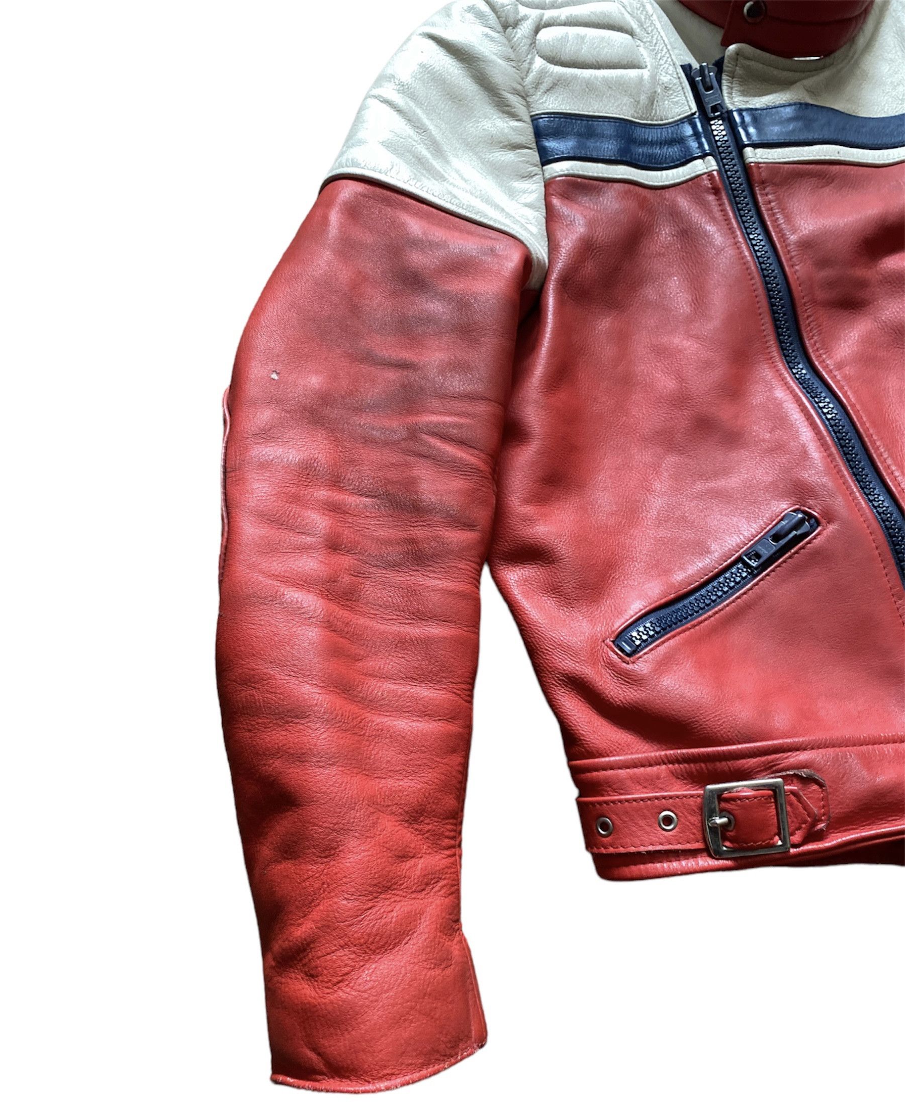 Vintage Rare UK Vintage 80s Wolf Leathers Biker Jacket Cafe Racer Size US XL / EU 56 / 4 - 3 Thumbnail