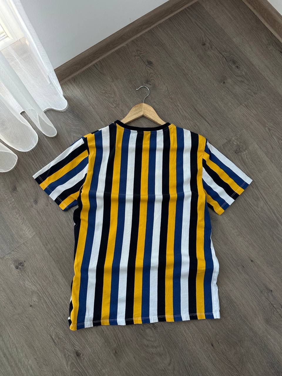 Sandro × Vintage Vintage Sandro Stripeded Yellow T-Shirt Size US S / EU 44-46 / 1 - 12 Thumbnail