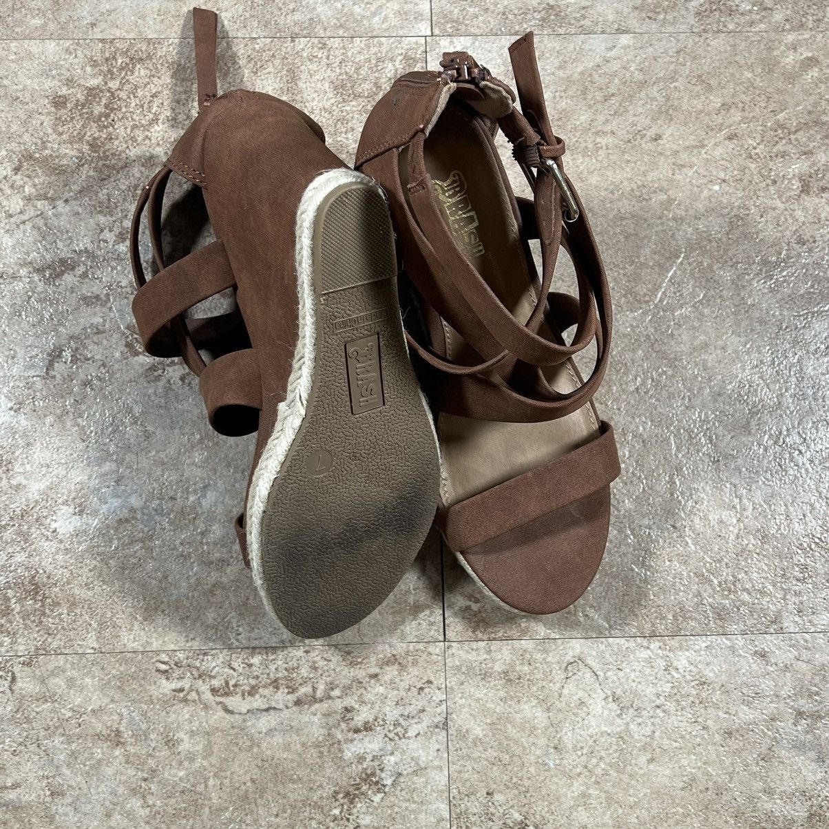 Other Brash Womens 4.5 Inch Wedge High Heels Sandals Size 7W Size US 7 / IT 37 - 3 Thumbnail