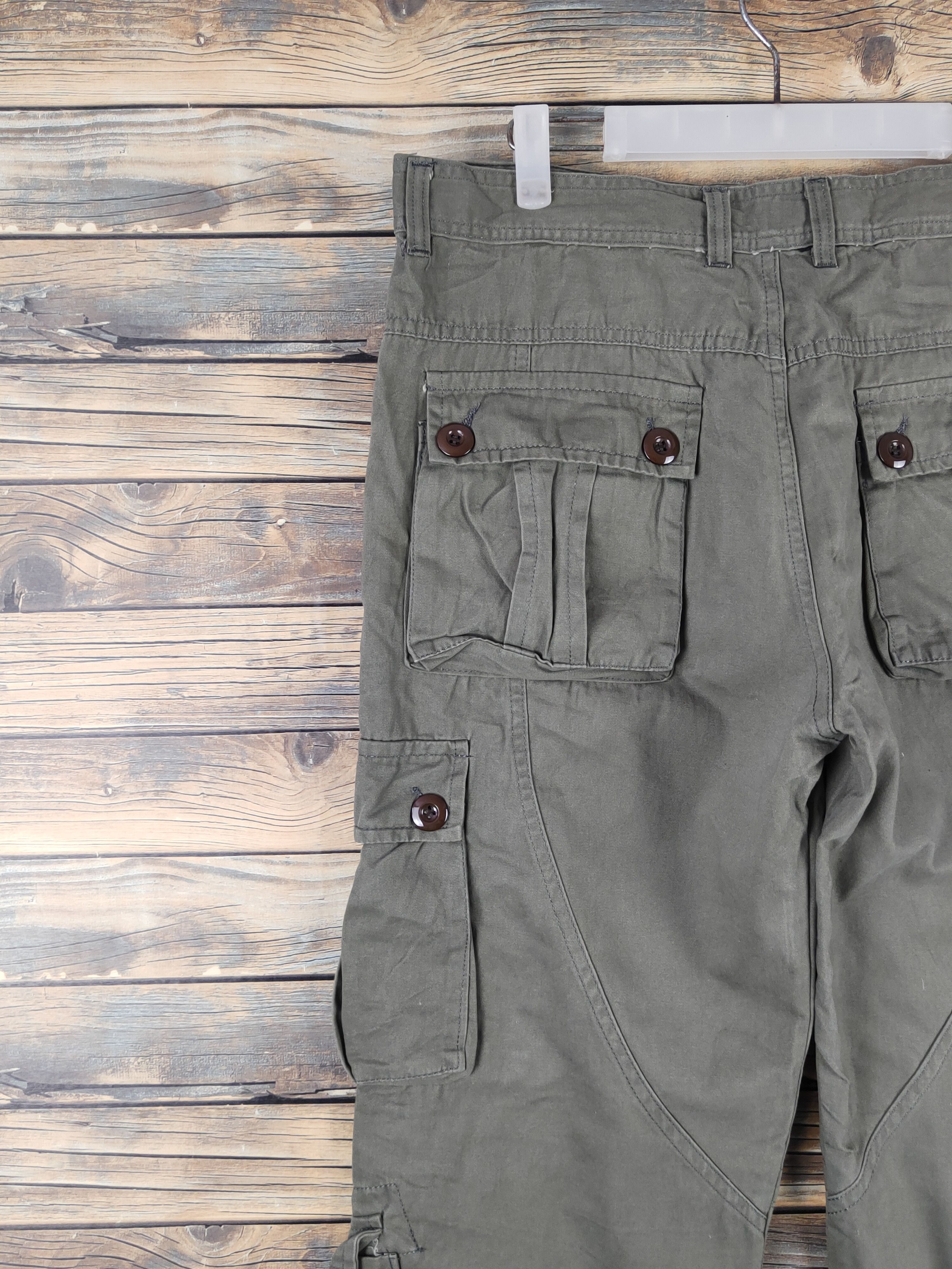 Other DL Japanese Brand Army Green Multipocket Cargo Pants #2435 Size US 34 / EU 50 - 8 Thumbnail