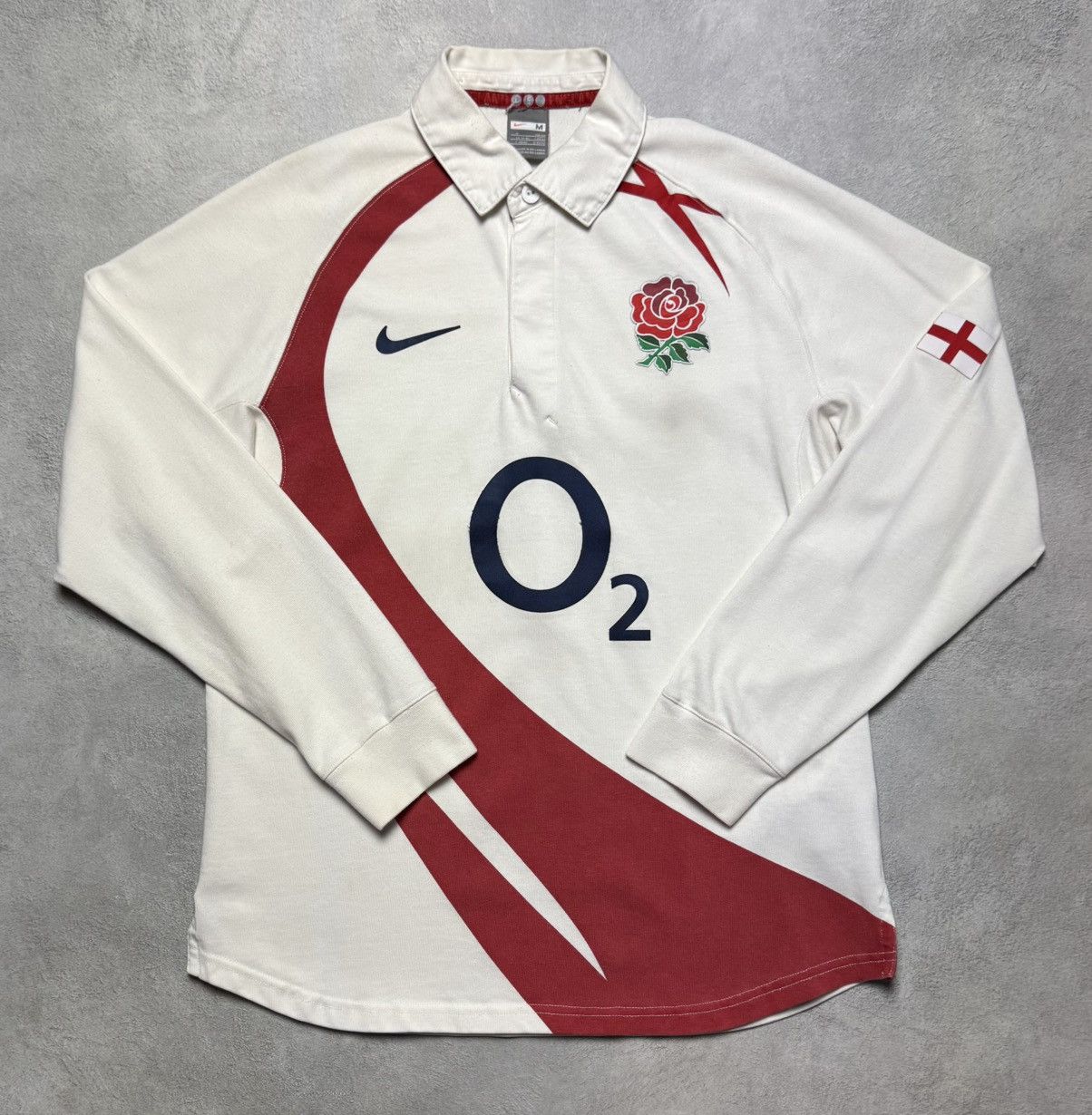 Nike England 2007 Home Rugby Shirt Jersey Long Sleeve Nike Size US M / EU 48-50 / 2 - 1 Thumbnail