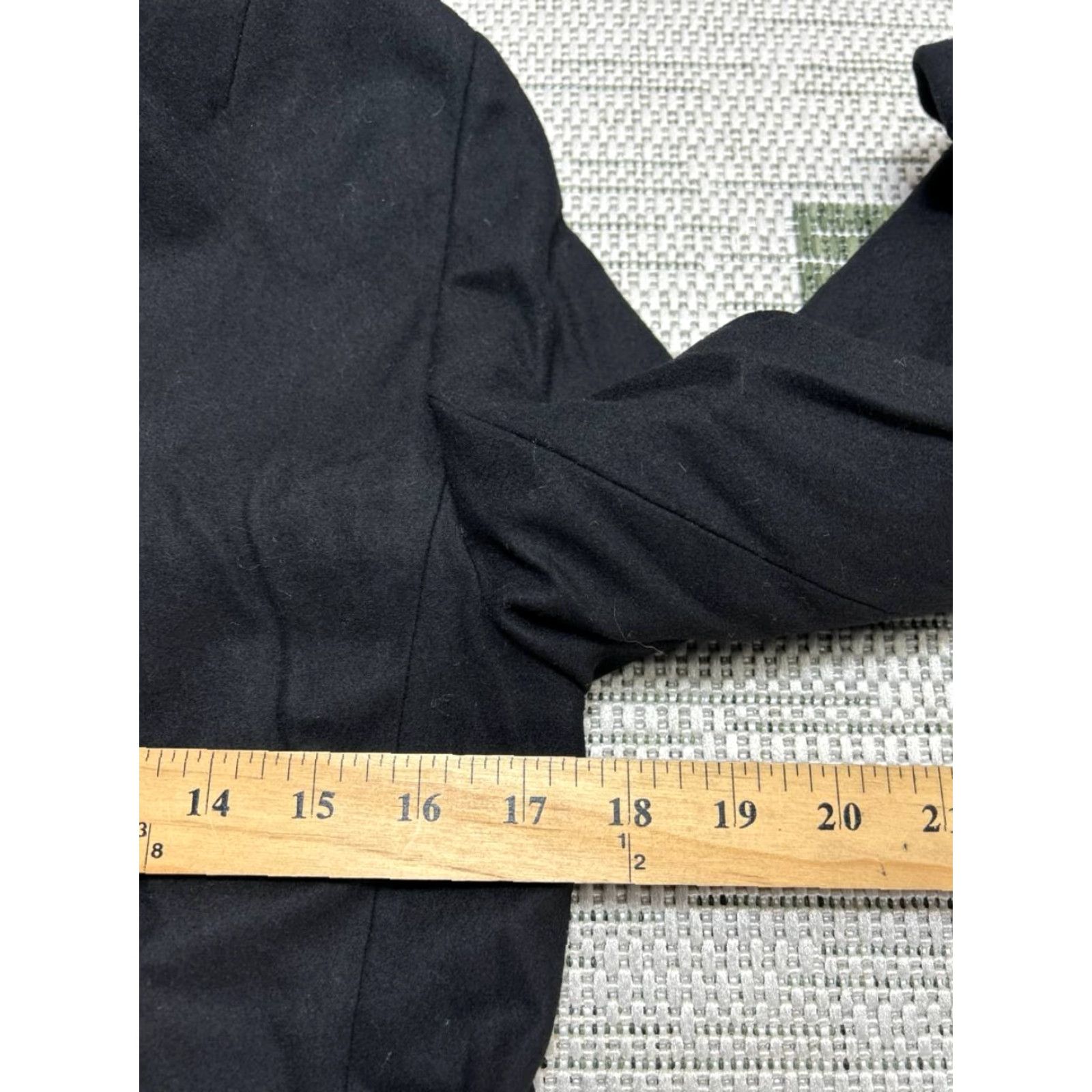 Akris Akris Coat Womens 8 Black Wool Blend Stretch Concealed Placket Funnel Neck Mid-Length Winter Fall Spring Long Sleeve Button Size M / US 6-8 / IT 42-44 - 5 Thumbnail