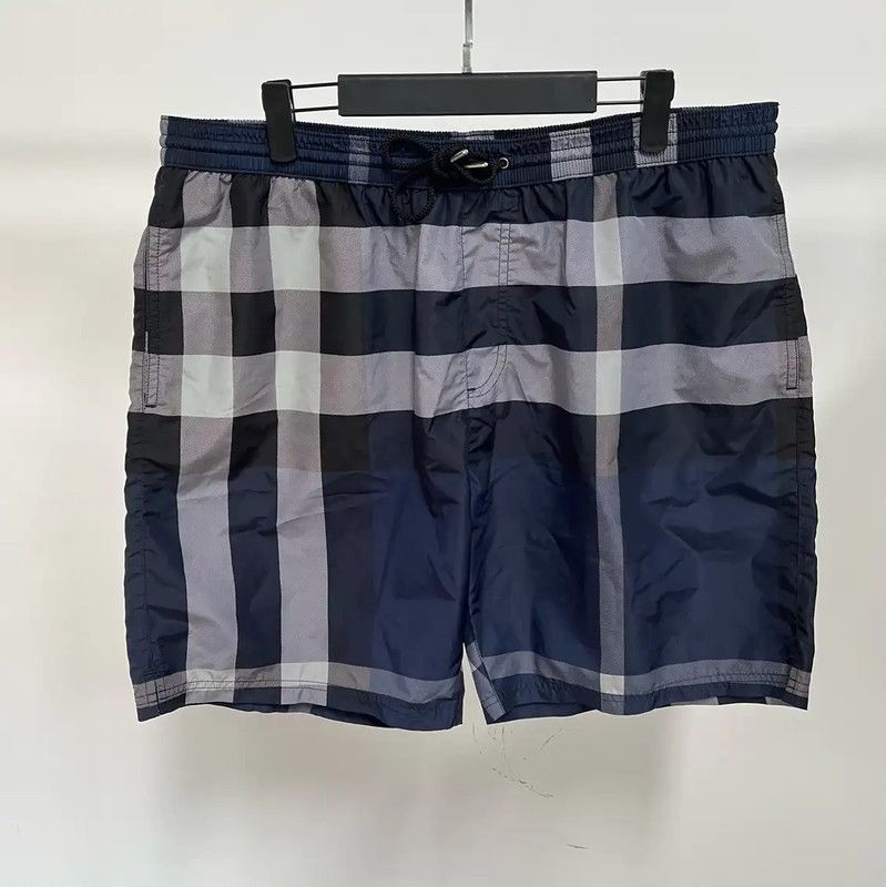 Burberry Burberry Men's Navy Checkered Swim Trunks Size US 44 / EU 60 - 1 Thumbnail