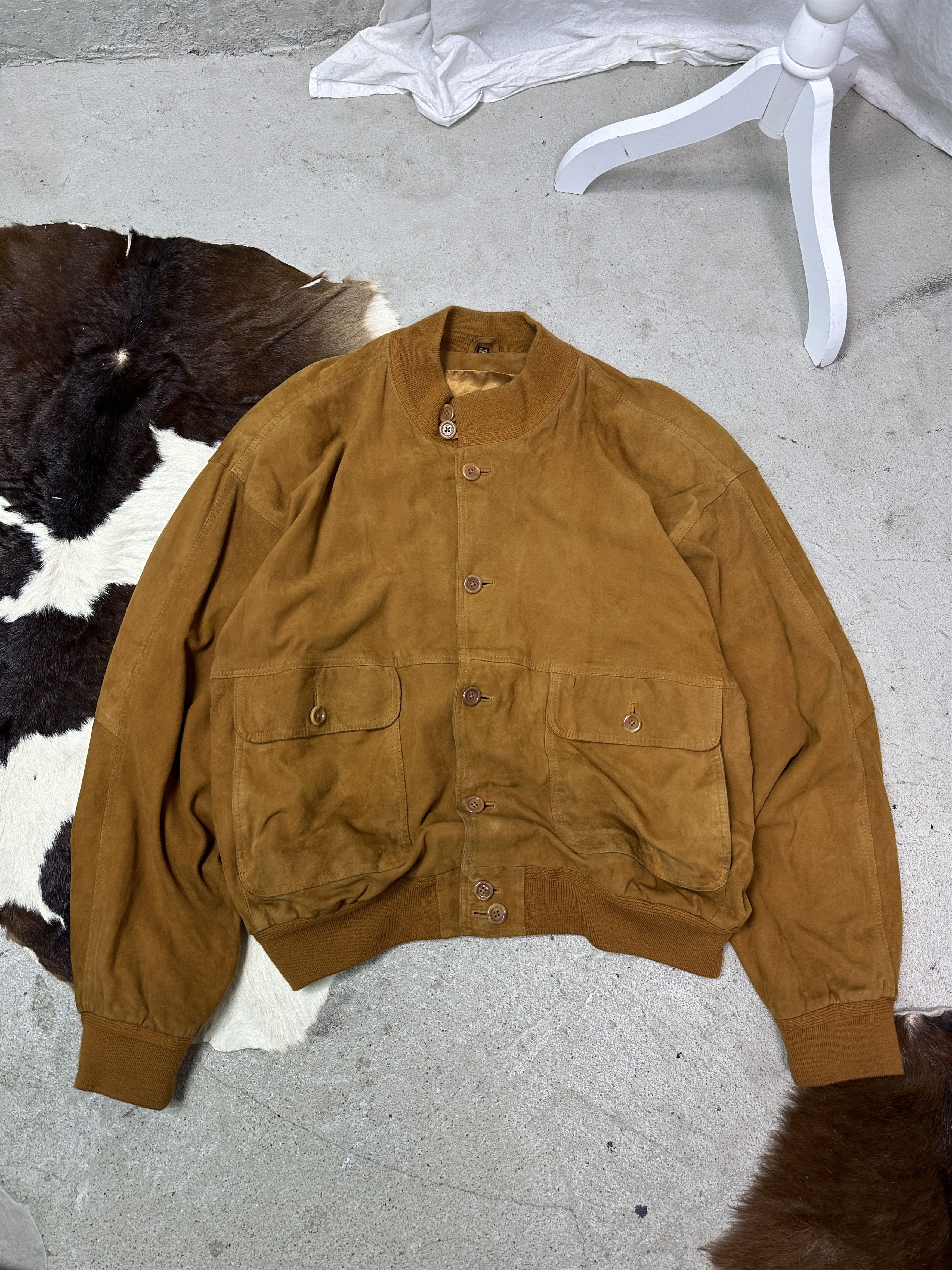 Vintage Vintage Leather Suede Old School Moto Jacket 90s Size US XXL / EU 58 / 5 - 2 Thumbnail