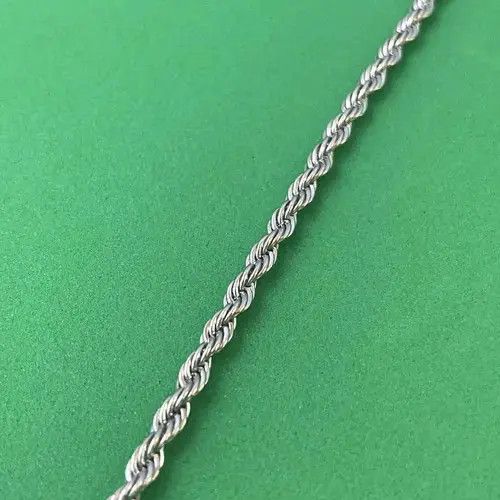 Designer × Jewelry 925 Silver Plated Link Chain Bracelet for Men Women Size ONE SIZE - 2 Thumbnail