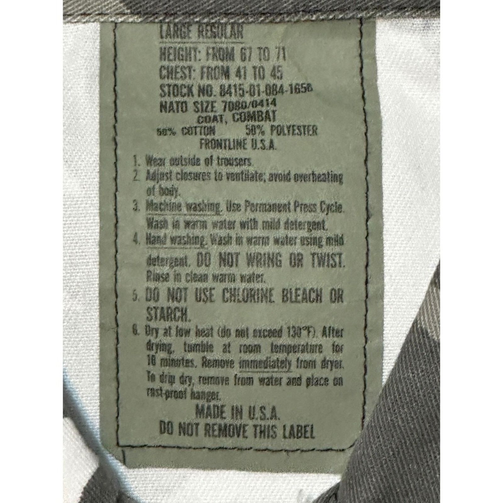 Vintage Vintage Camouflage Combat Coat Mens Large Military USA Size US L / EU 52-54 / 3 - 2 Thumbnail