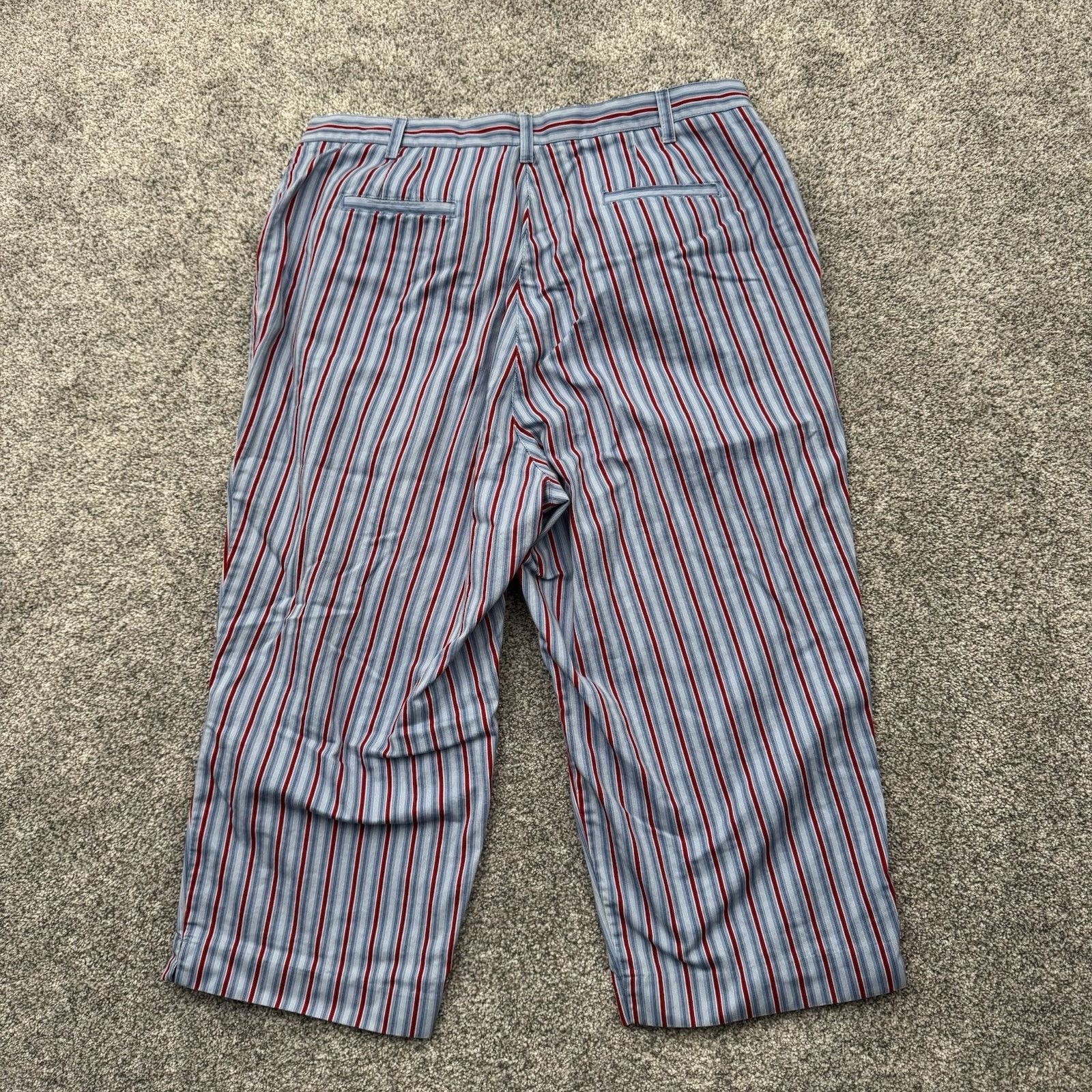 Other Vintage 90s Capri Pants Womens 14 Petite Preppy Pinstriped Size 36" / US 14 / IT 50 - 8 Thumbnail