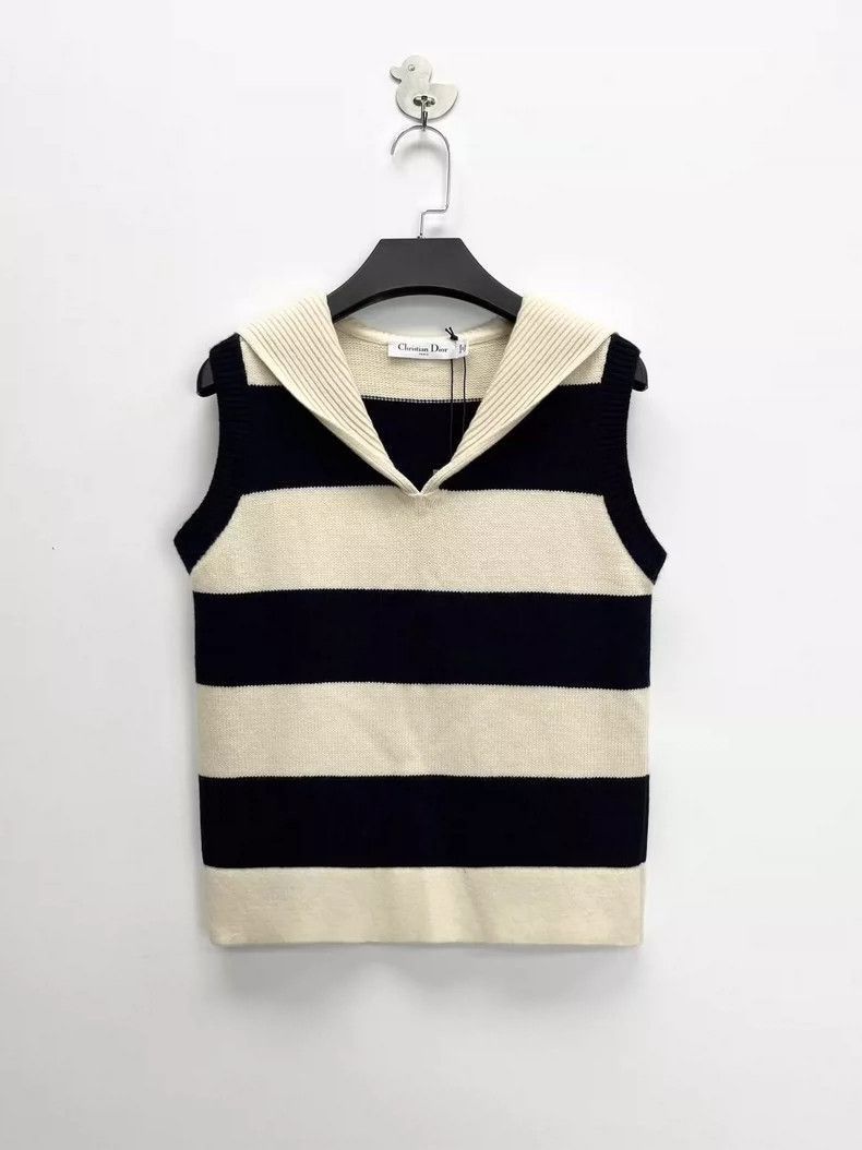 Dior Dior Dior Striped Cashmere Blend Knit Vest-2507 Size S / US 4 / IT 40 - 2 Thumbnail