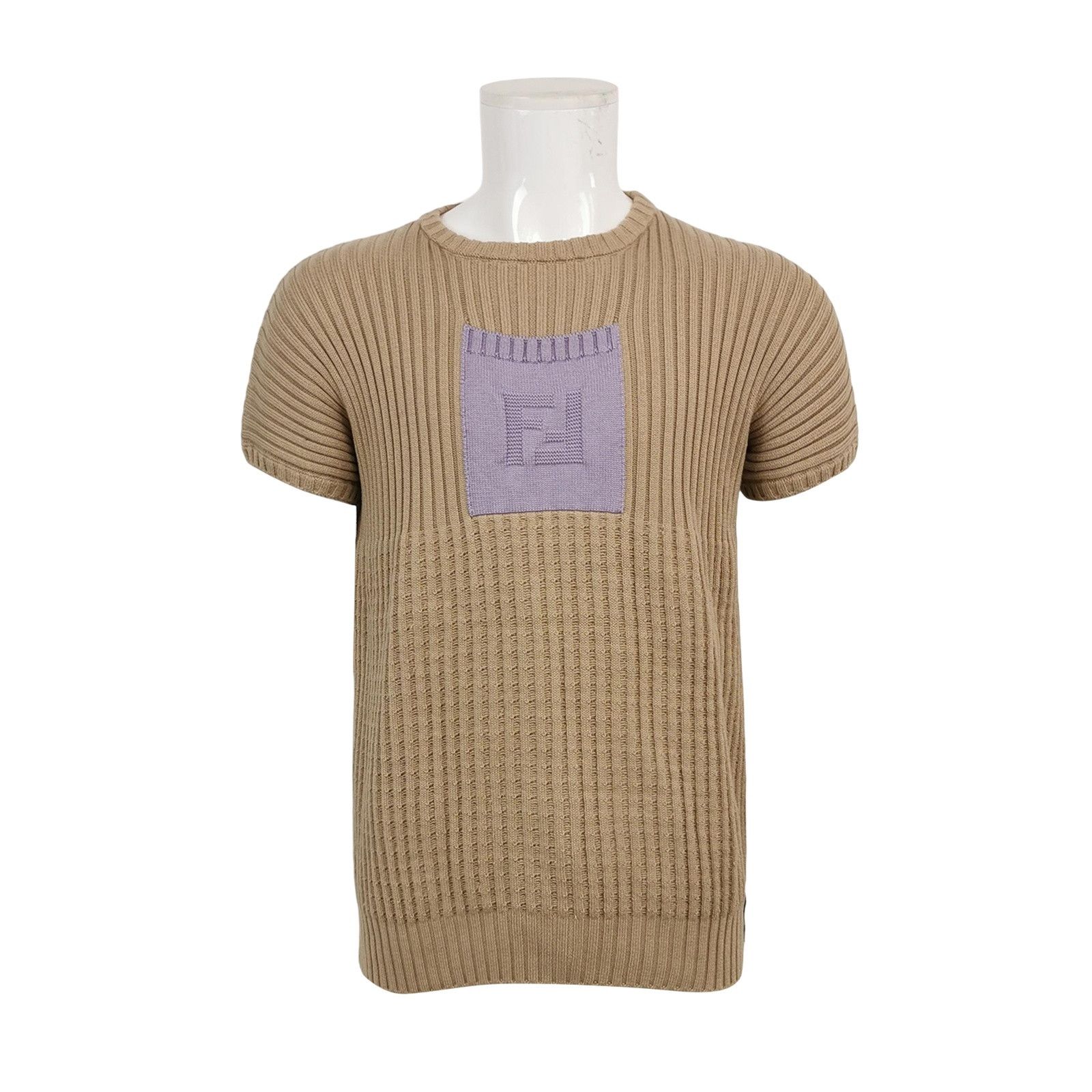 Fendi Fendi FF Logo Patch Ribbed Knit Sweater 50 Size US M / EU 48-50 / 2 - 1 Thumbnail