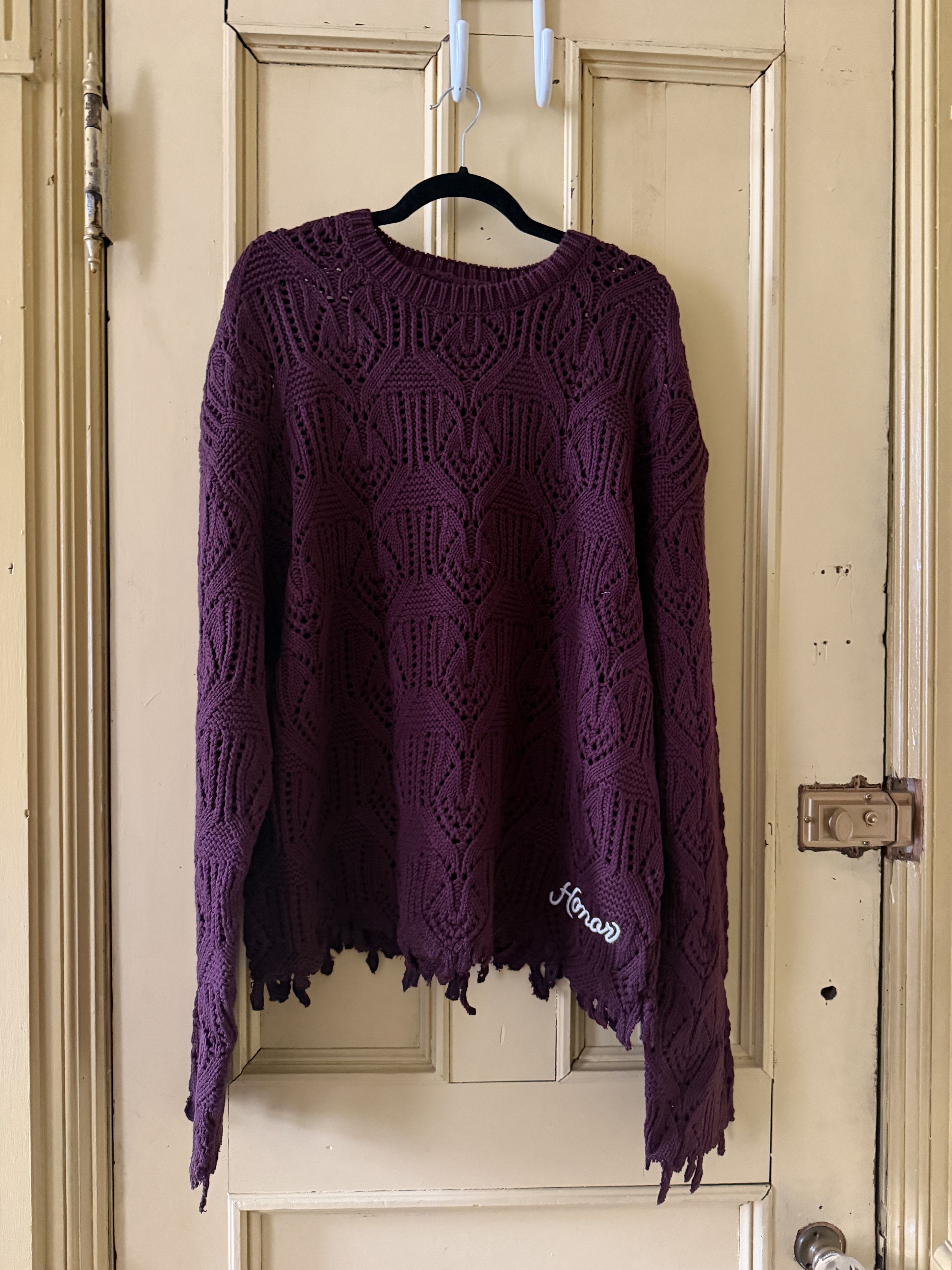 Honor the Gift Cable Sweater - Berry Size US XL / EU 56 / 4 - 2 Thumbnail