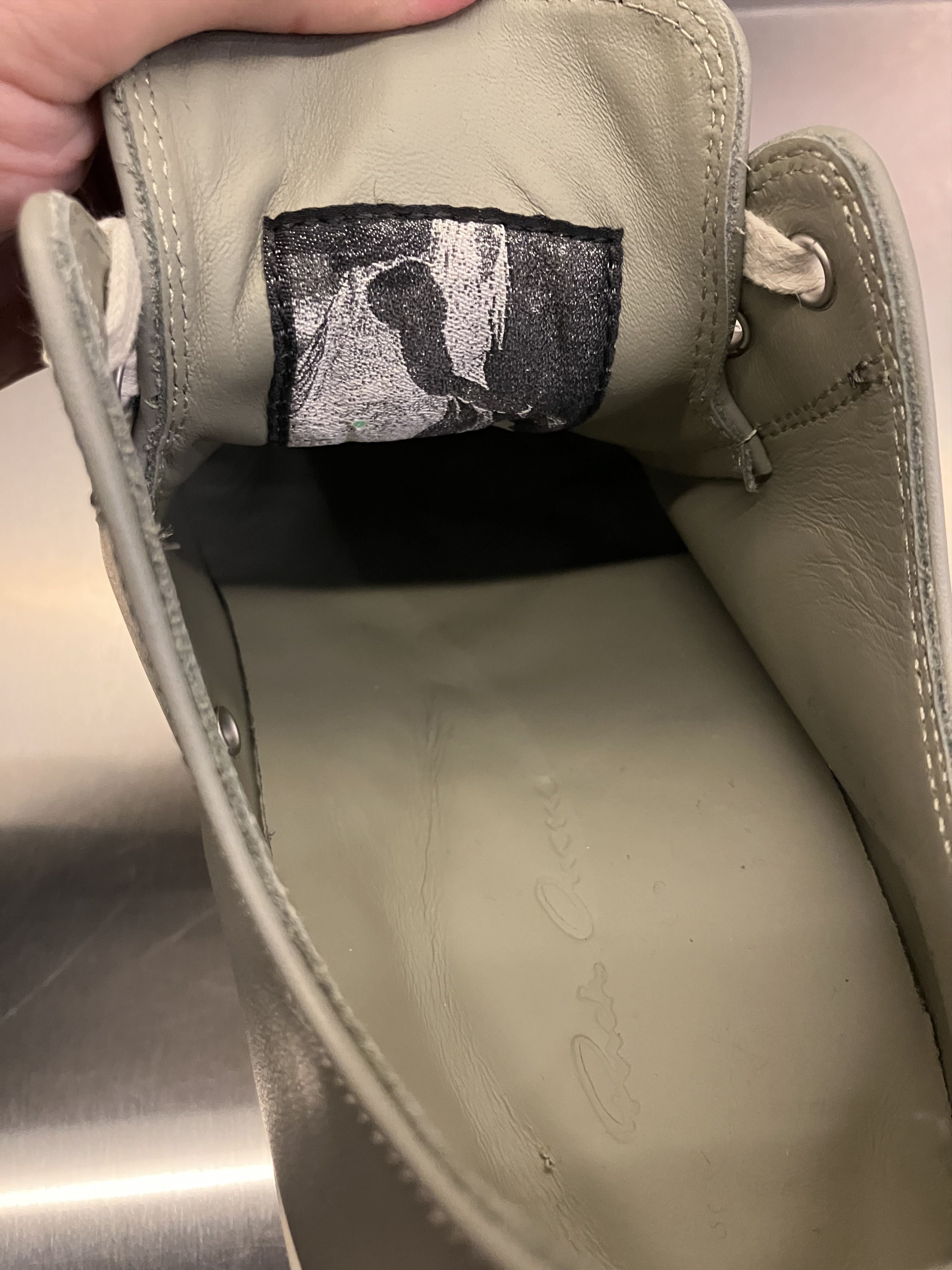 Rick Owens Low Mega Bumper Leather Sneaker Celadon/Milk/Milk Size US 5.5 / EU 38 - 5 Thumbnail