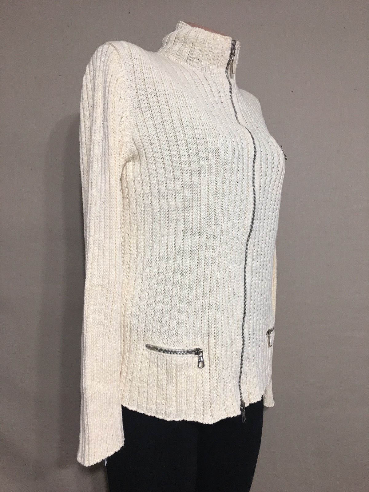 Brunello Cucinelli Brunello Cucinelli Beige Cotton Zip Cardigan US XL, EU L Size XL / US 12-14 / IT 48-50 - 5 Thumbnail