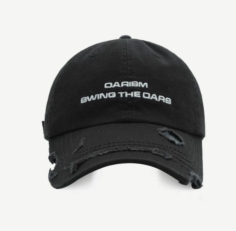 Japanese Brand Retro punk vintage damage distressed raw cap hat Size ONE SIZE - 2 Thumbnail