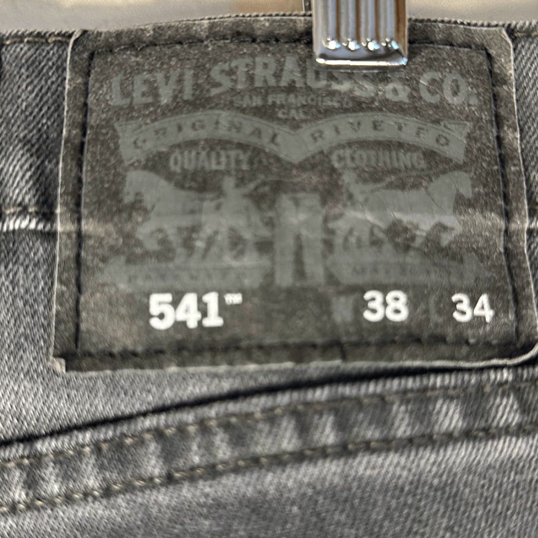 Levi's Levi’s Men’s 541 Black Straight Leg Jeans Denim W38 x L34 Size US 38 / EU 54 - 3 Thumbnail