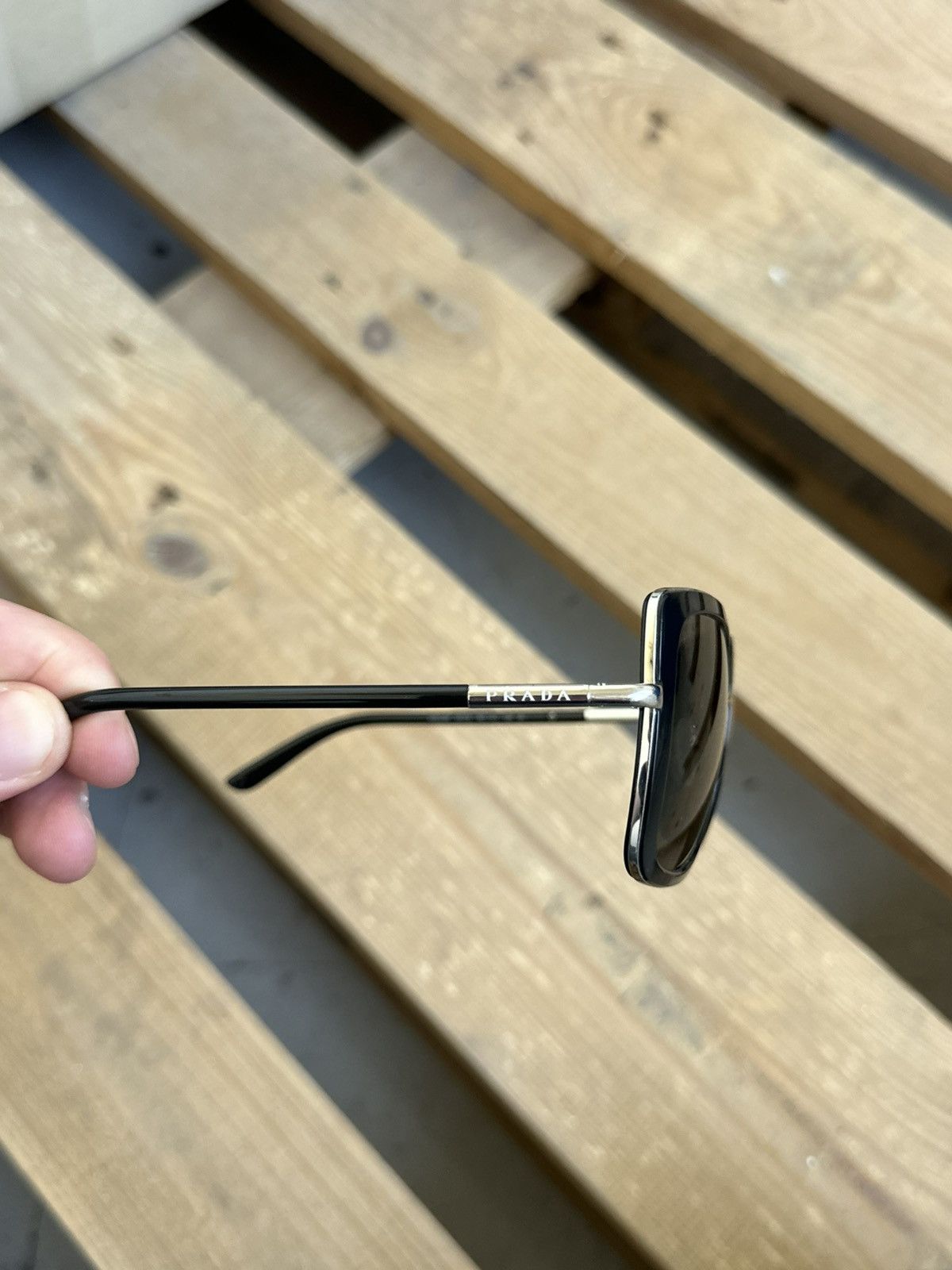 Prada × Vintage Prada Black Women’s Sunglasses Size ONE SIZE - 6 Thumbnail