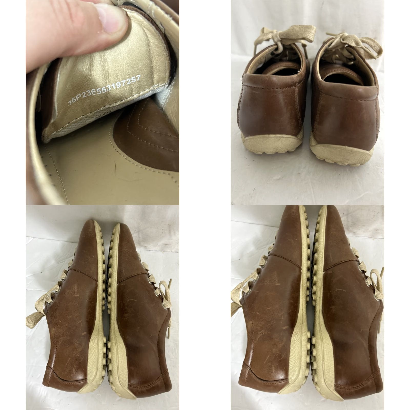Ecco ECCO Chase Tie Sneaker Leather Low Top Brown Womens 5.5 US 36 EU Shoes Lace Up Size M / US 6-8 / IT 42-44 - 9 Thumbnail