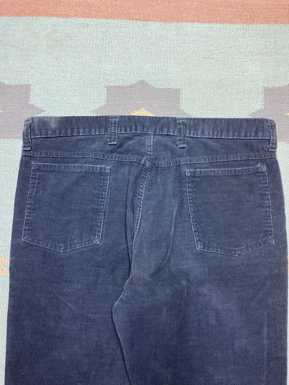 Vintage Vintage 70s corduroy pants bootcut navy blue talon zip 35x31 Size US 35 - 9 Thumbnail