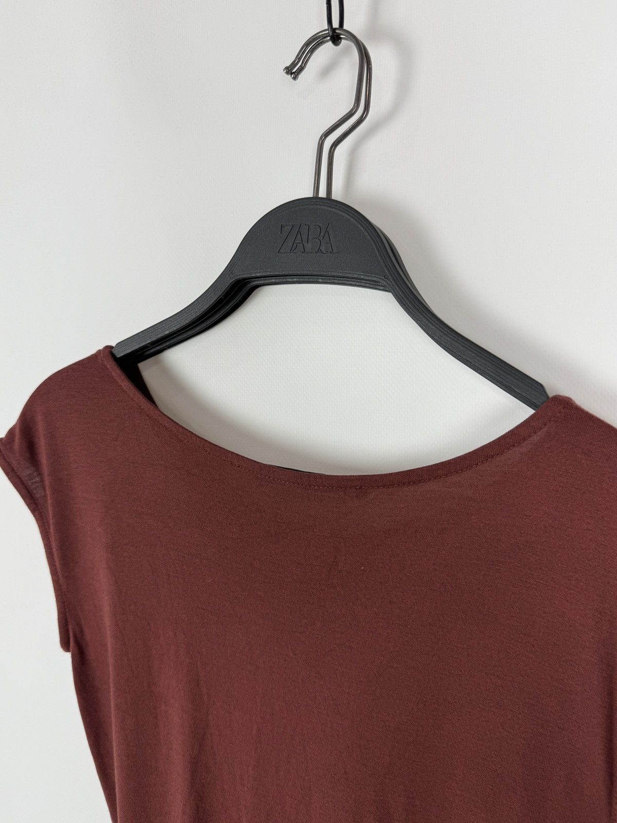 Allsaints Allsaint Sabie Maroon Draped Ruched Sleveless Mini Dress XS Size XS / US 0-2 / IT 36-38 - 8 Thumbnail
