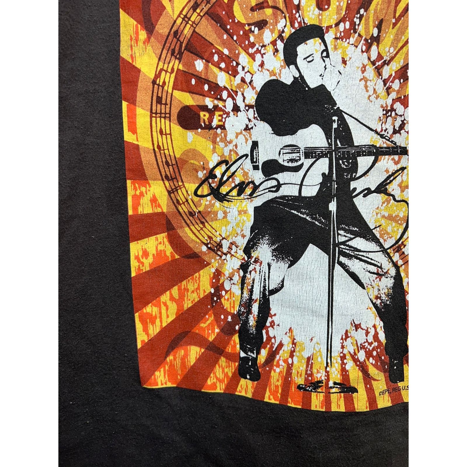 Delta Vintage Elvis Presley Shirt Sun Records Brown Tee VTG Large Size US L / EU 52-54 / 3 - 5 Thumbnail