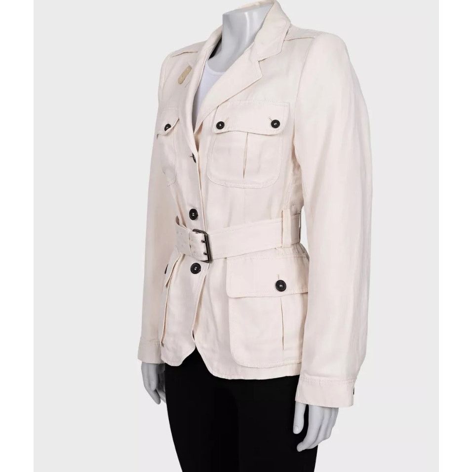 Tom Ford Tom Ford White Single-Breasted Jacket – Size FR40 / L Size M / US 6-8 / IT 42-44 - 2 Thumbnail