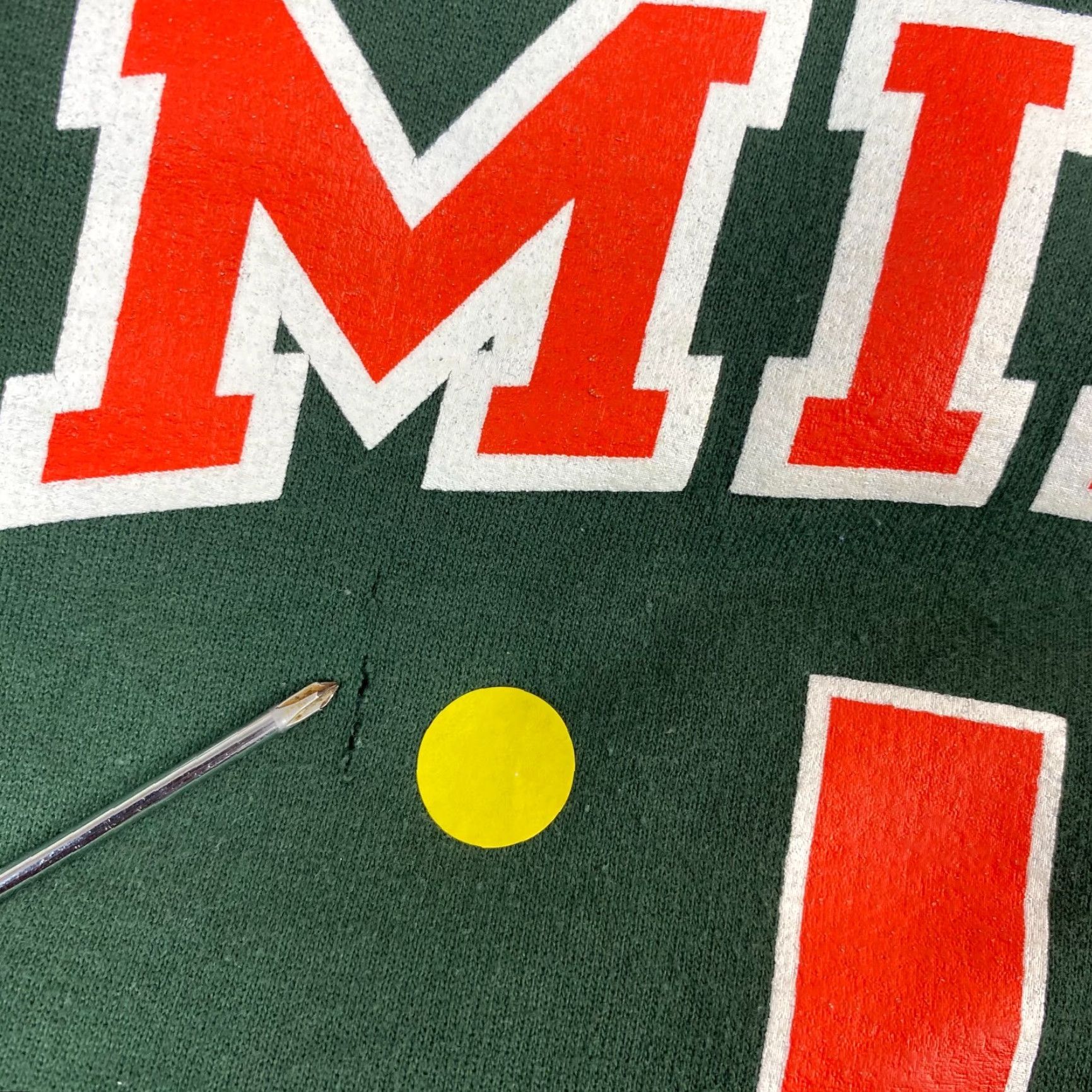 Champion VINTAGE Champion Miami Hurricane Pullover Hoodie Mens Size M Sweatshirt Size US M / EU 48-50 / 2 - 2 Thumbnail