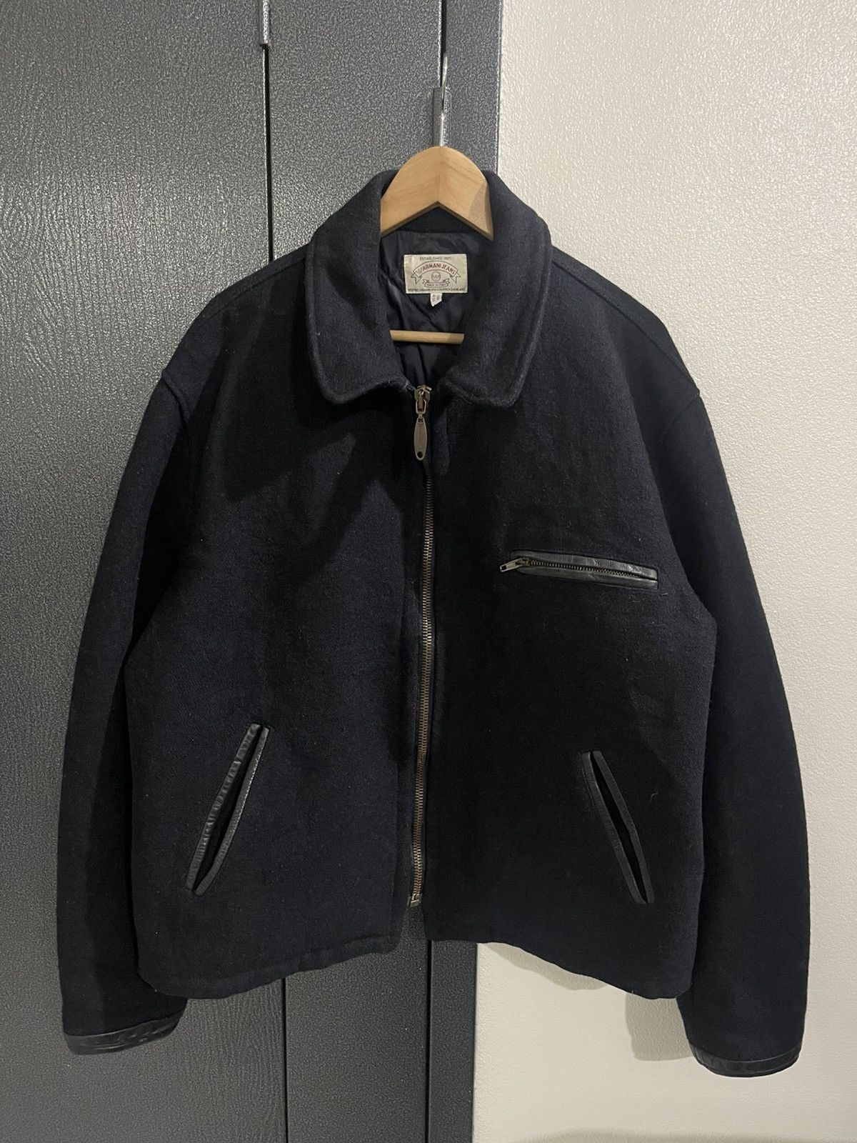 Giorgio Armani Vintage Armani Jeans Giorgio Armani Lampo Zip Jacket Size US XL / EU 56 / 4 - 1 Thumbnail