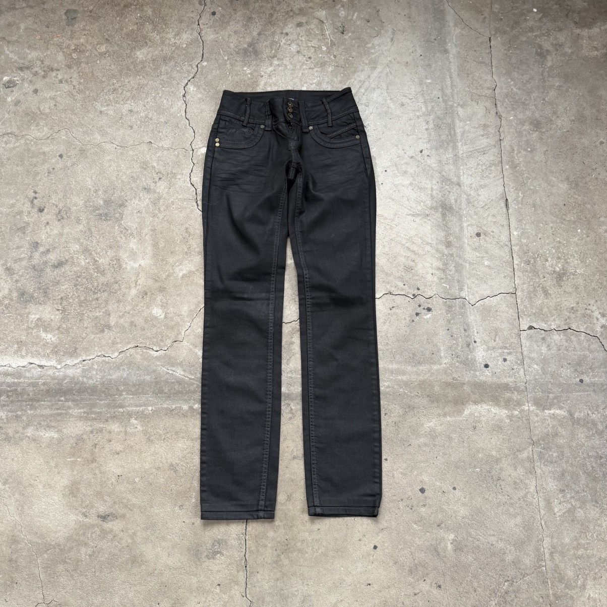 Morgan De Toi Y2K Morgan De Toi Black Waxed Pants Size 25" / US 0 / IT 36 - 1 Thumbnail