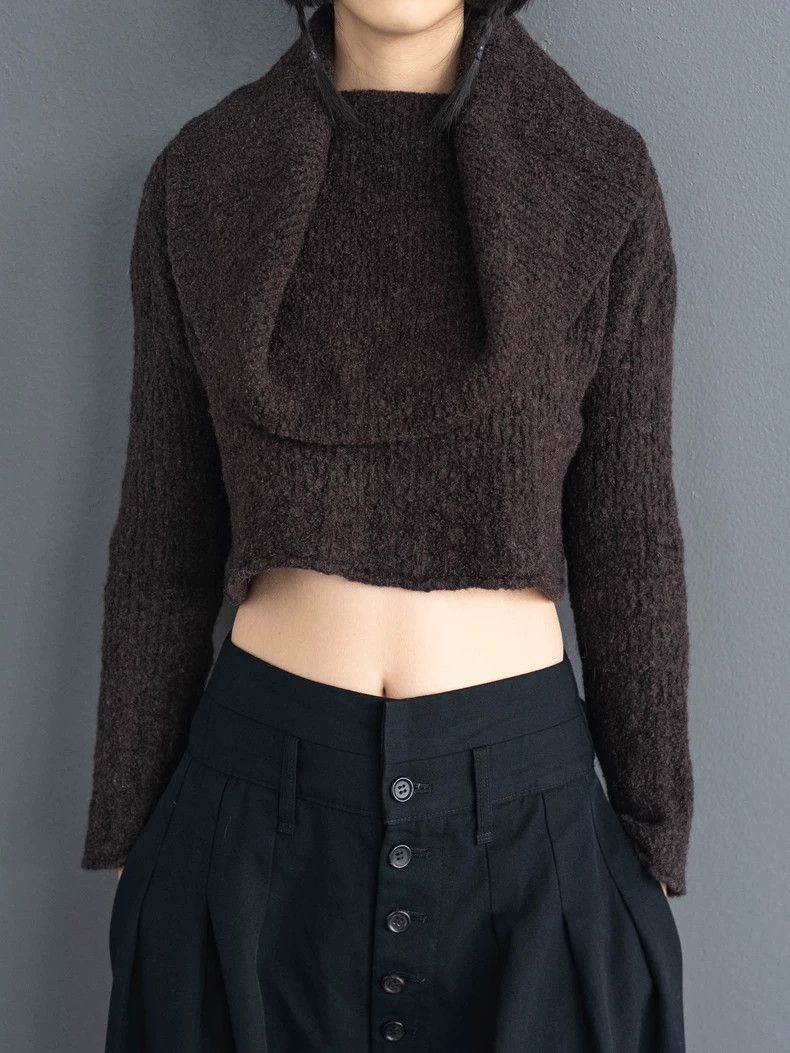 Kenzo KENZO Brown oversized collar knit top vintage Size M / US 6-8 / IT 42-44 - 6 Thumbnail