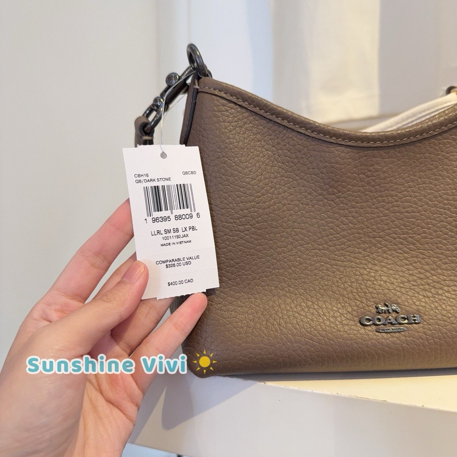 Coach NWT COACH Laurel Small Shoulder Bag CBH16 Dark Stone Size ONE SIZE - 2 Thumbnail