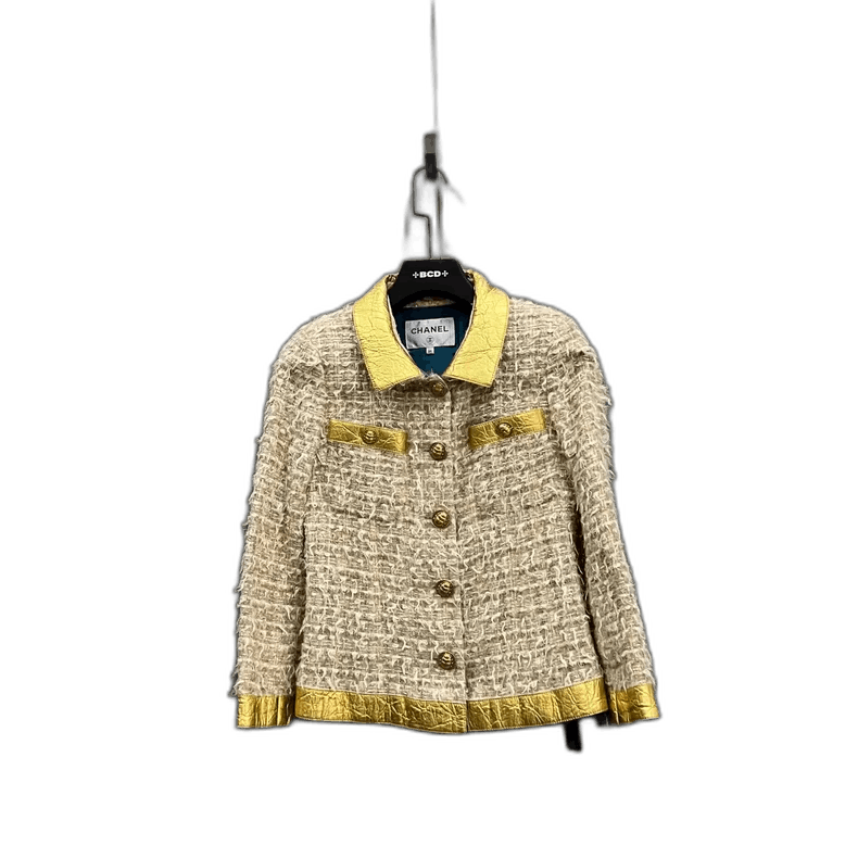 Chanel Chanel Gold Trim Beetle Button Jacket -2505 Size US S / EU 44-46 / 1 - 1 Thumbnail