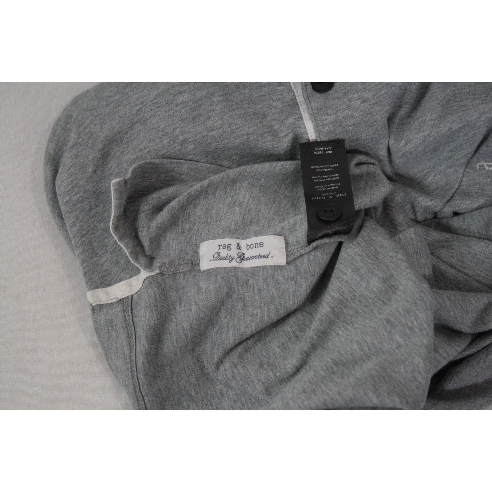 Rag & Bone Rag & Bone Crest Logo Heather Gray Short Sleeve Polo Shirt Size US M / EU 48-50 / 2 - 8 Thumbnail