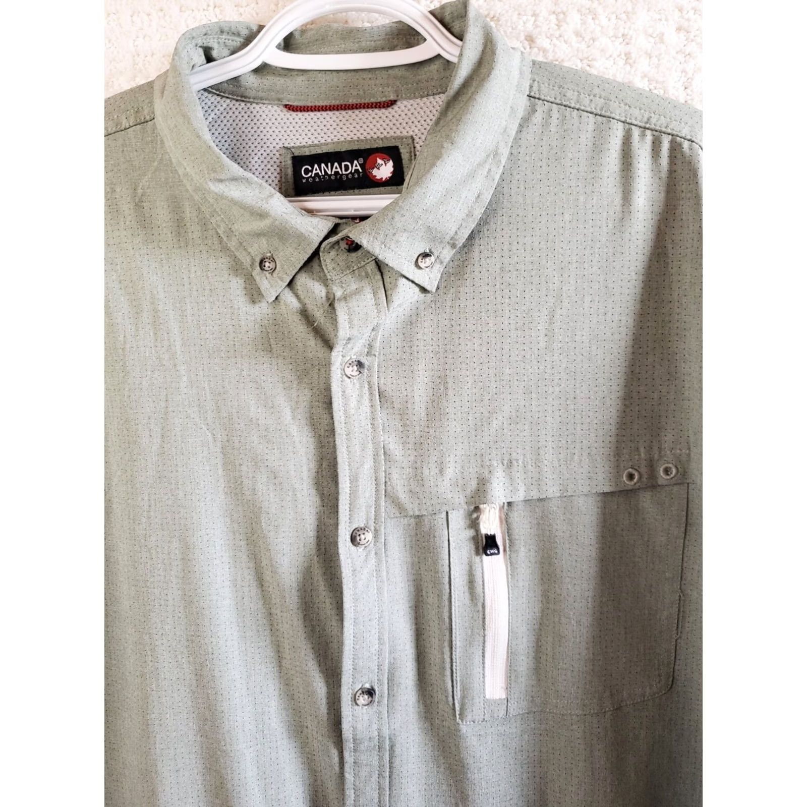 Vintage Canada Weather Gear Button Down Shirt Mens Large Collared Size US XXL / EU 58 / 5 - 3 Thumbnail