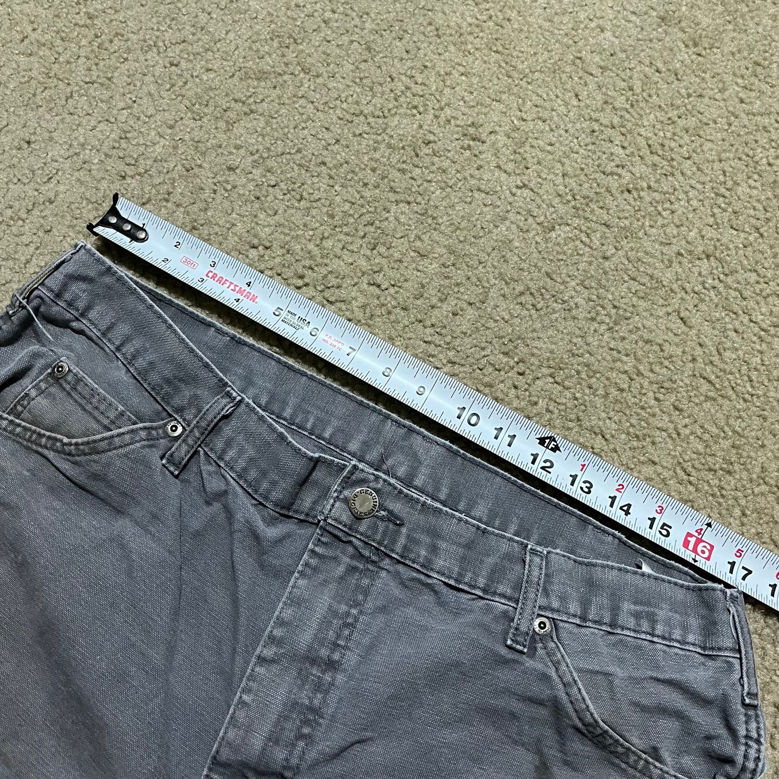 Dickies Dickies Carpenter Distressed Worn Look Grey Cargo Pants Size US 34 / EU 50 - 4 Thumbnail