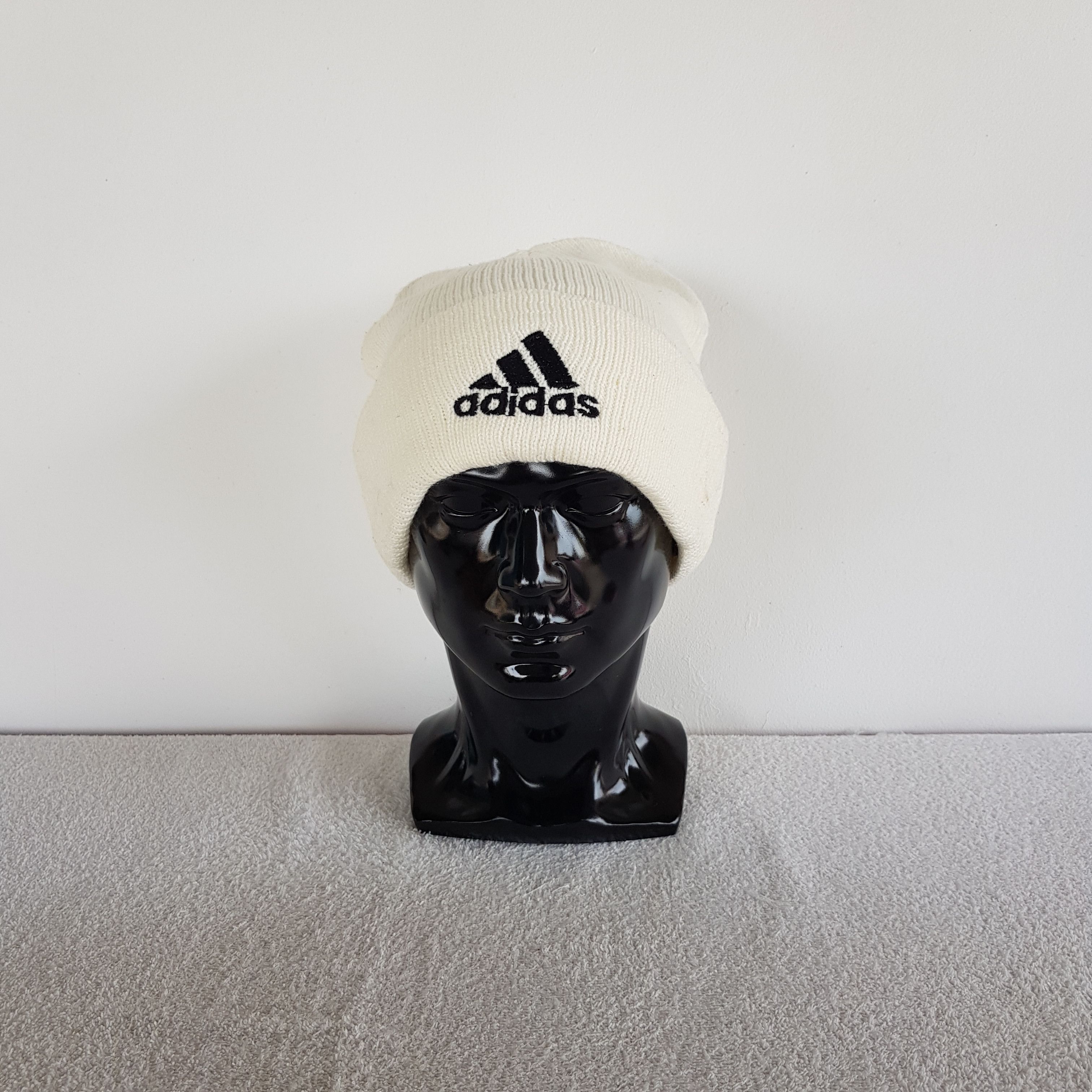 Adidas Vintage Adidas Beanie 90s Adidas Knitted Snow Caps Hats Size ONE SIZE - 2 Thumbnail