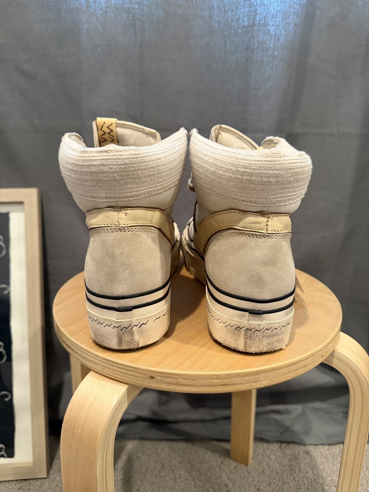 Visvim Zephyr Hi Top G Patten Ivory Sneakers Size US 10 / EU 43 - 4 Thumbnail