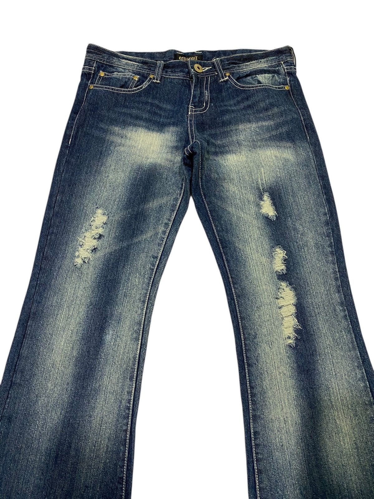 Tornado Mart Japanese brand X ecstrail flare jeans Size US 32 / EU 48 - 5 Thumbnail