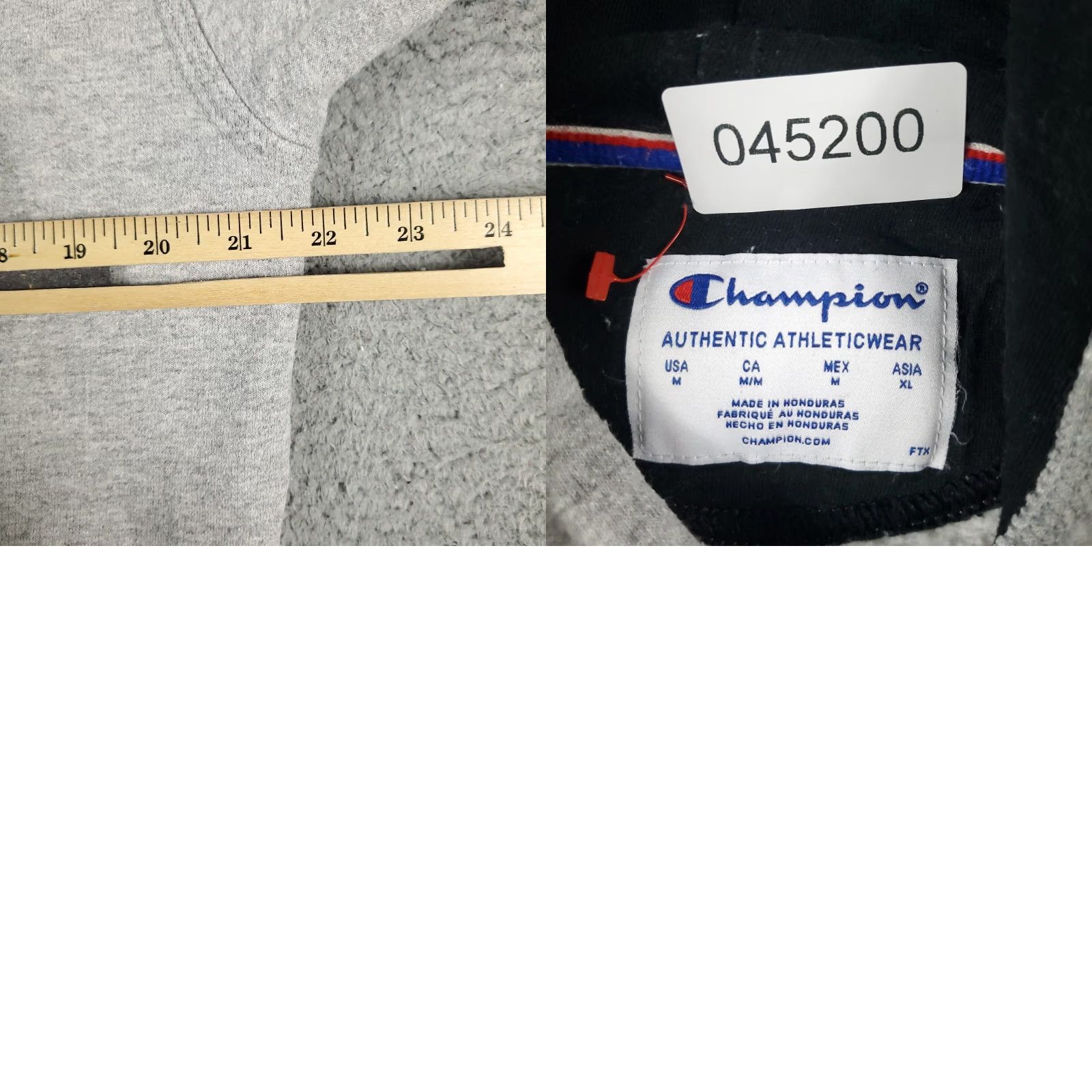 Champion Champion Hoodie Mens Medium Gray Casual Pullover Sweatshirt Size US M / EU 48-50 / 2 - 8 Thumbnail